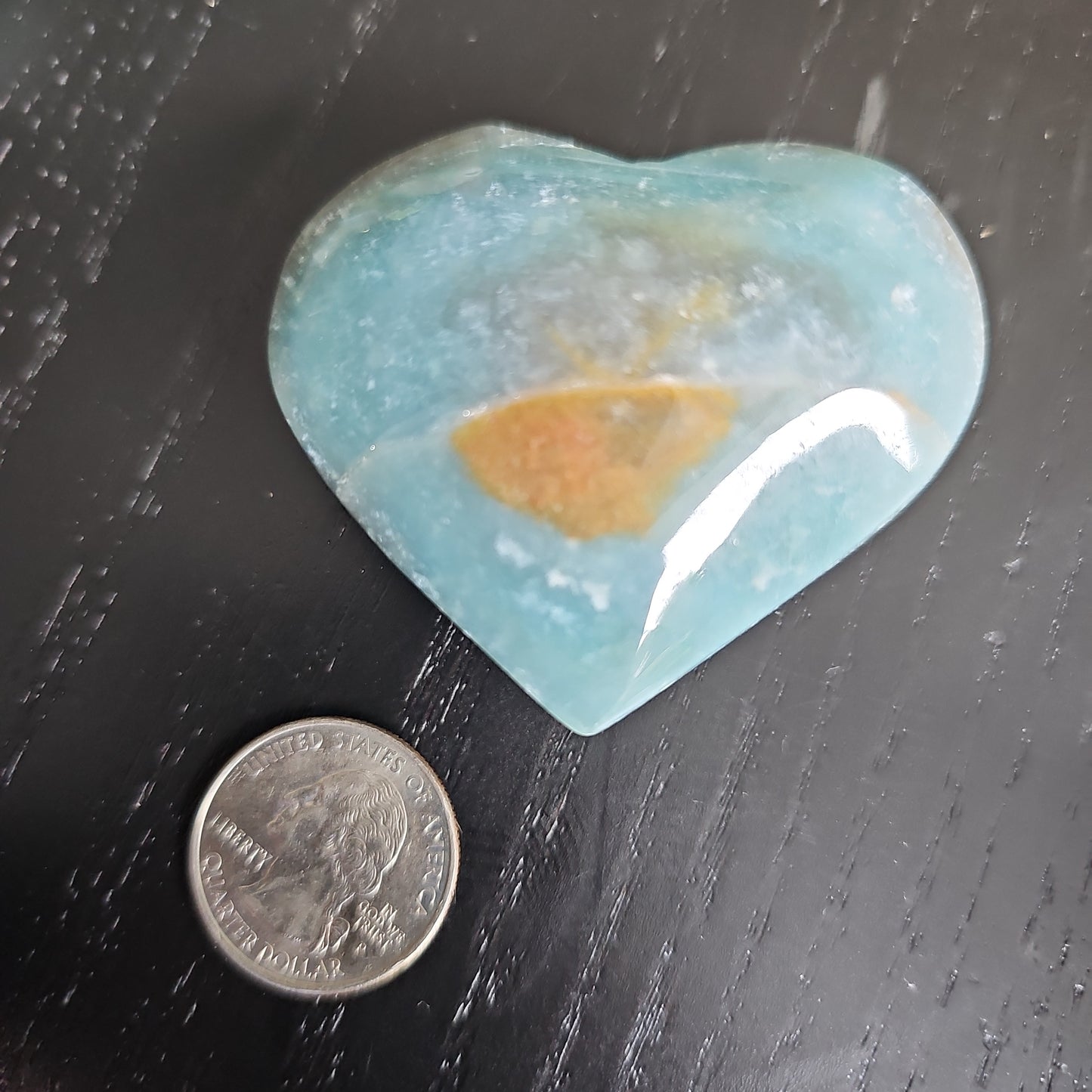 Caribbean Calcite Heart Carving