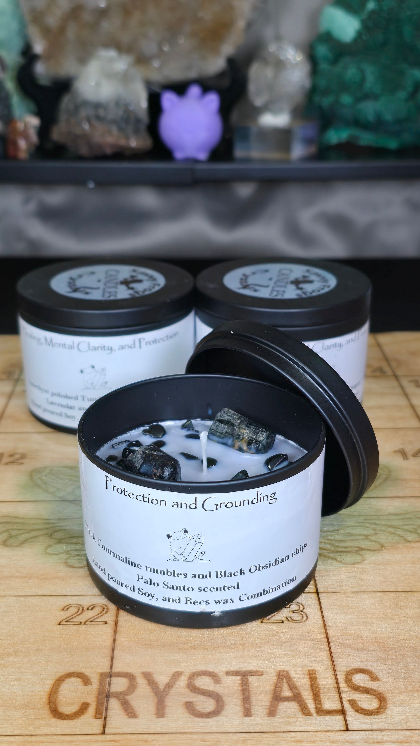 Hand Poured Soy and Bees wax candle "tins"