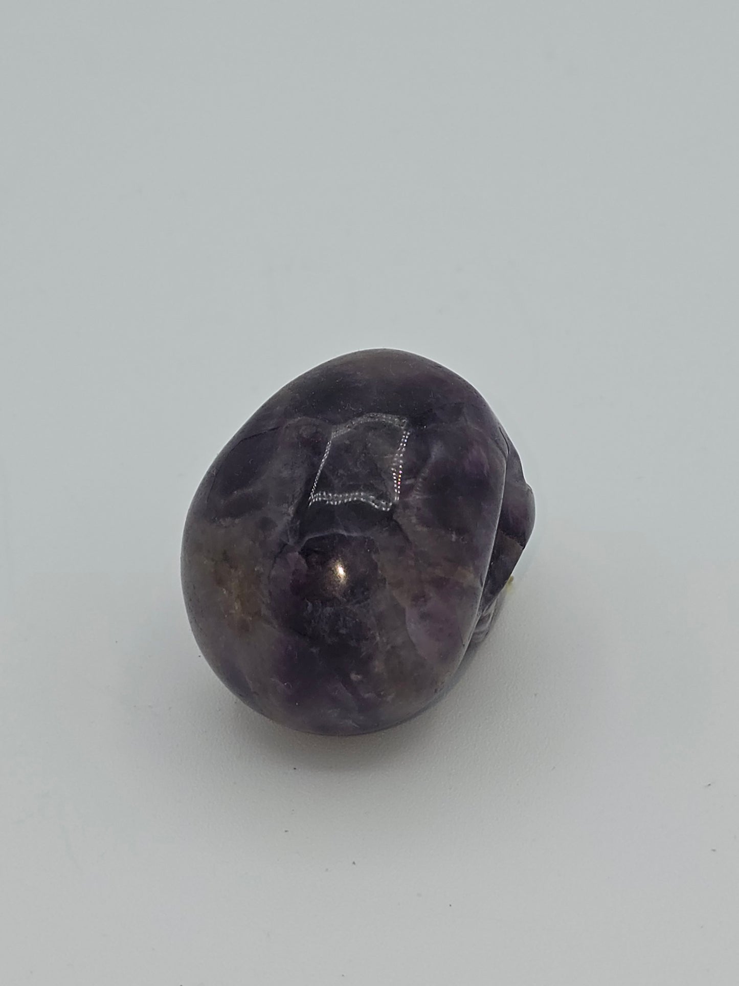 Dream( Chevron) Amethyst Skull Carving