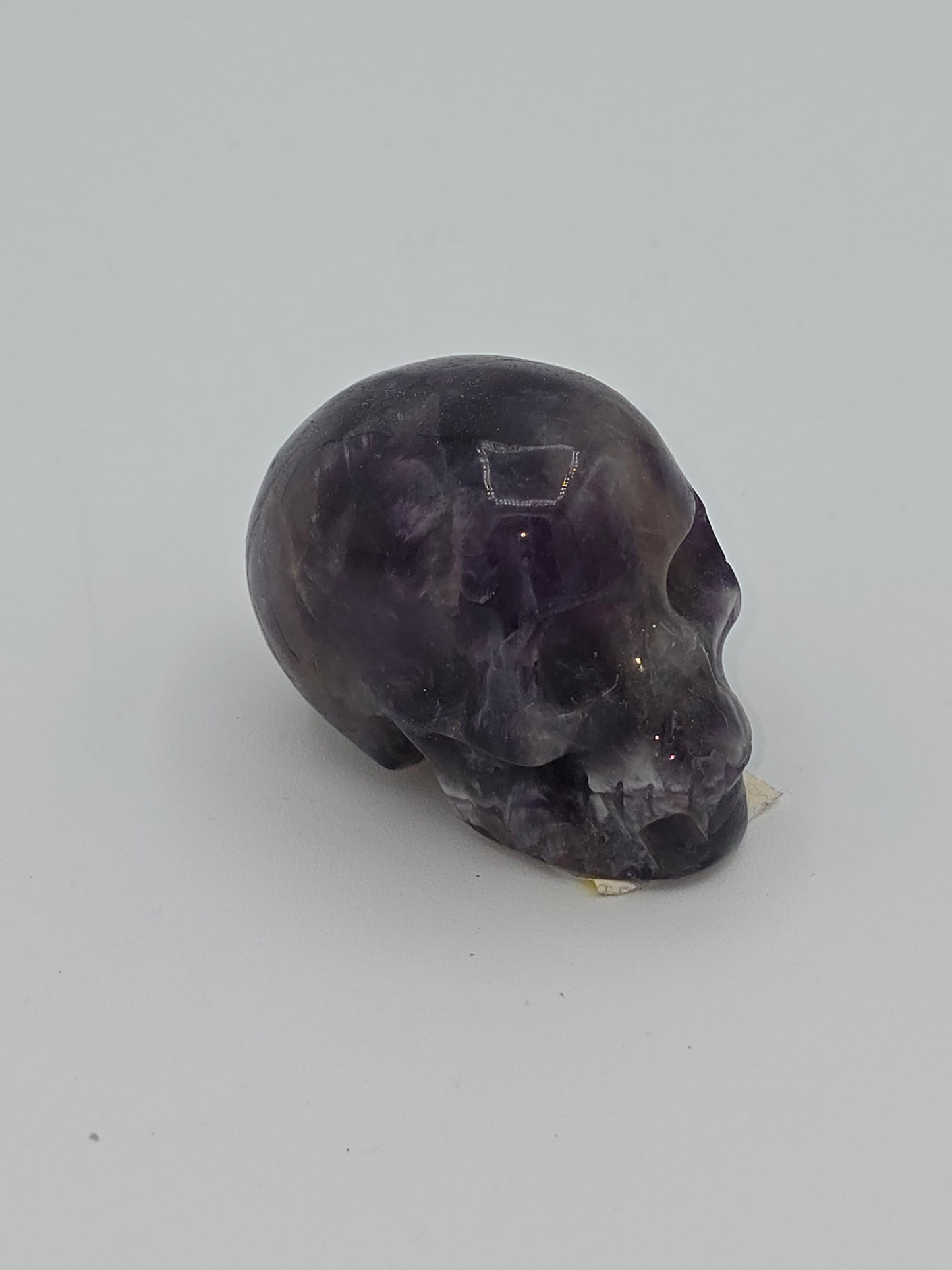 Dream( Chevron) Amethyst Skull Carving