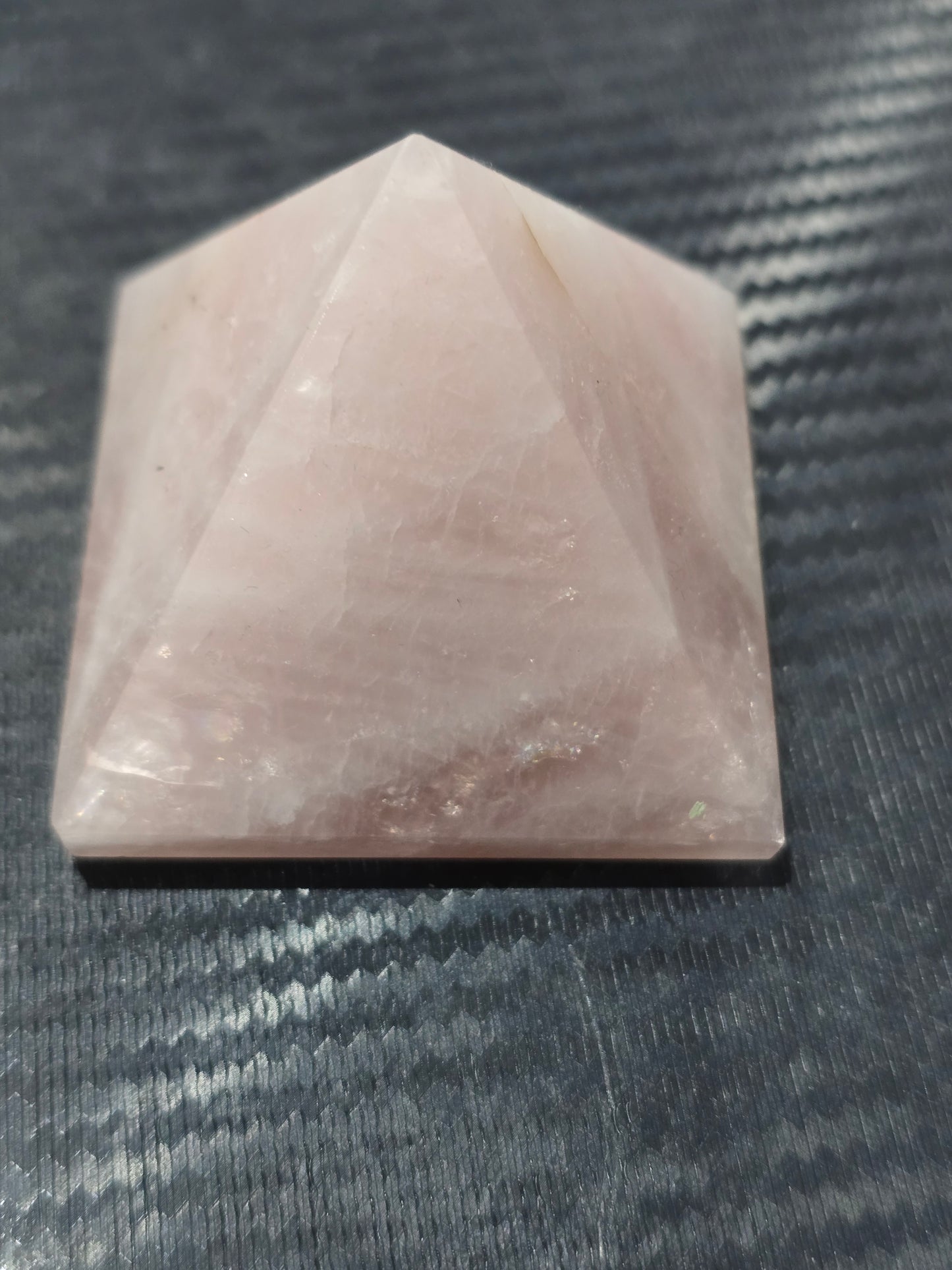 Rose Quartz Pyramid Carving