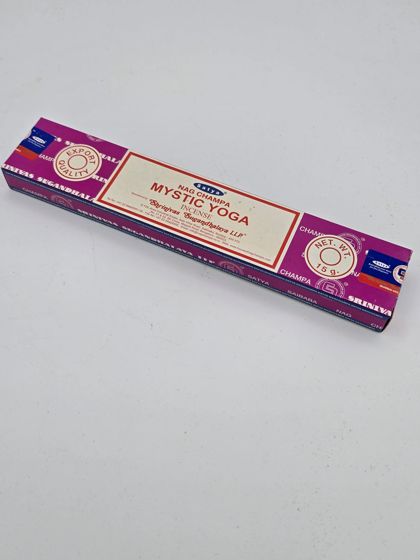 Satya Nag Champa Mystic Yoga Incense Sticks - 15gr