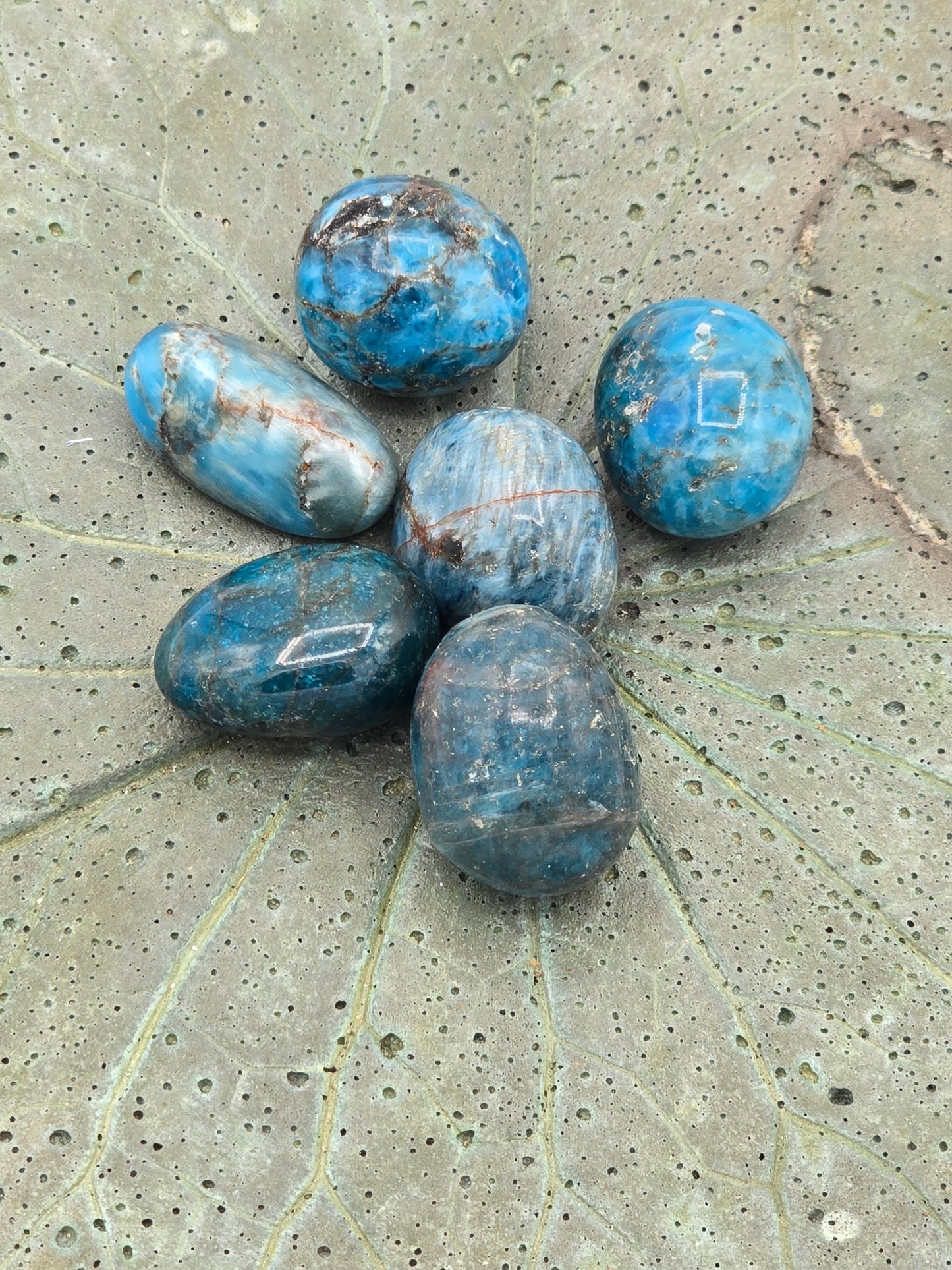Blue Apatite Tumbles