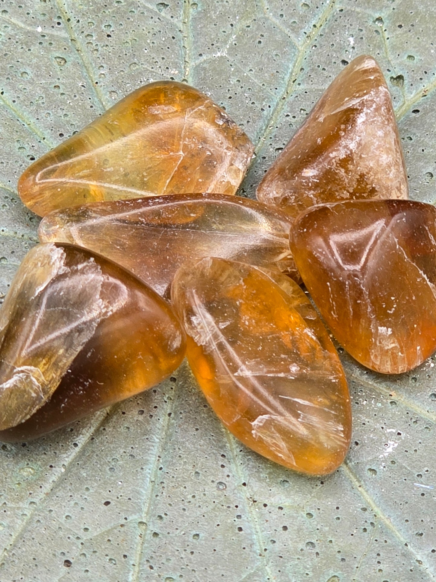 Honey Fluorite Tumbles