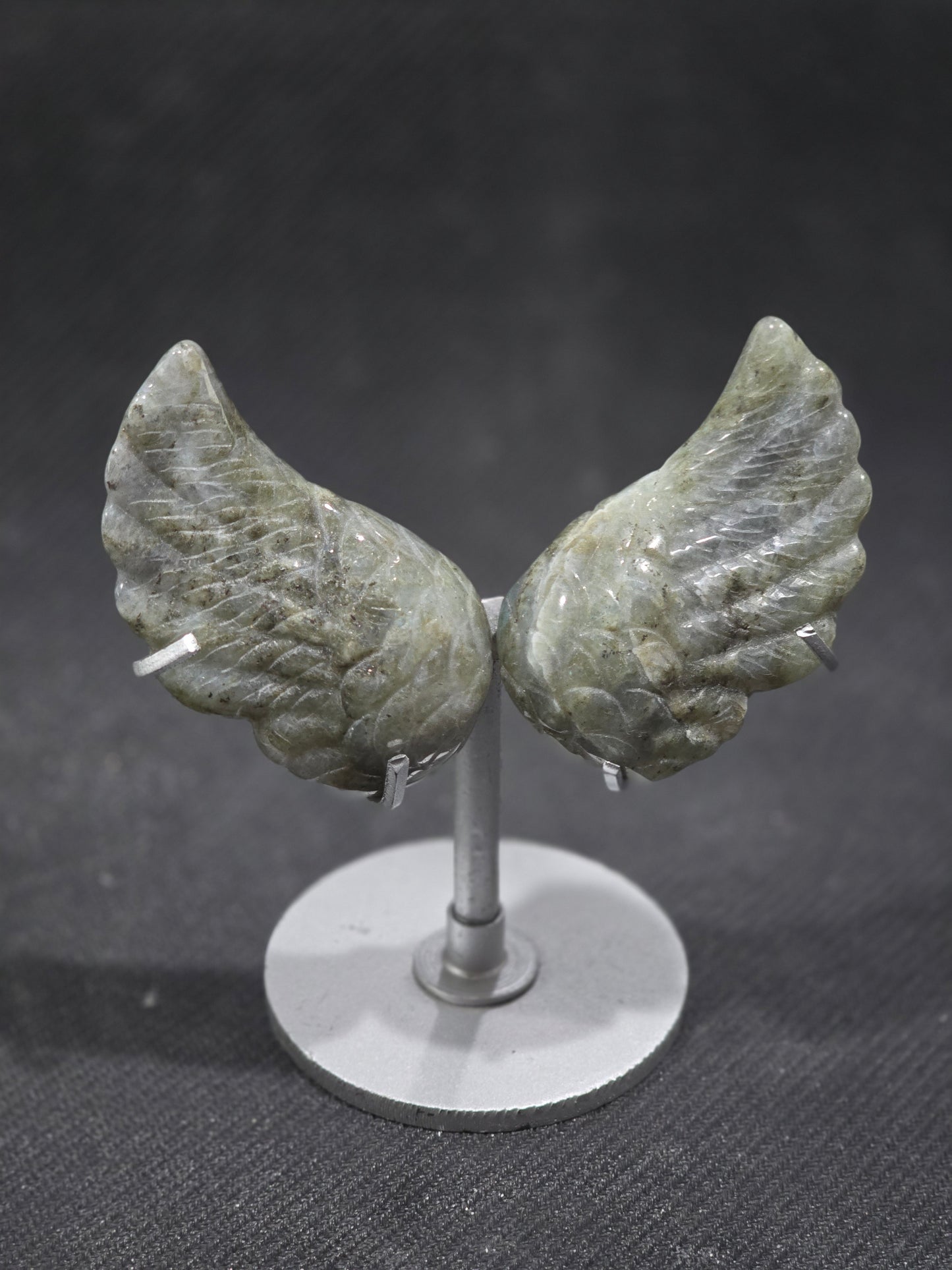 Labradorite Angel wings with stand