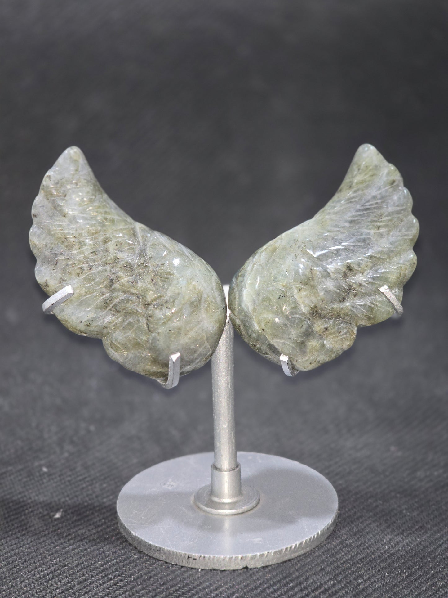 Labradorite Angel wings with stand