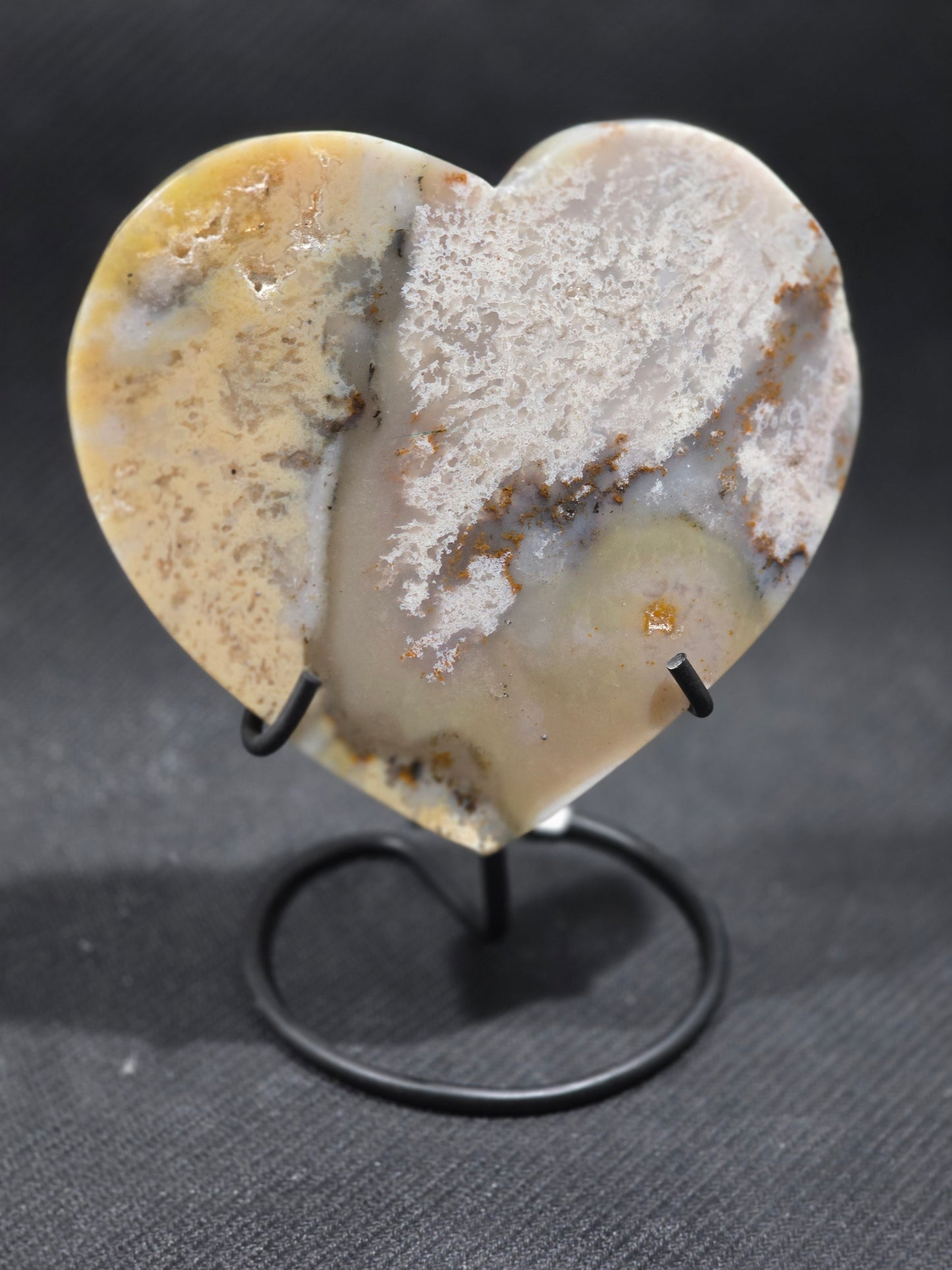 Agate Hearts on stands