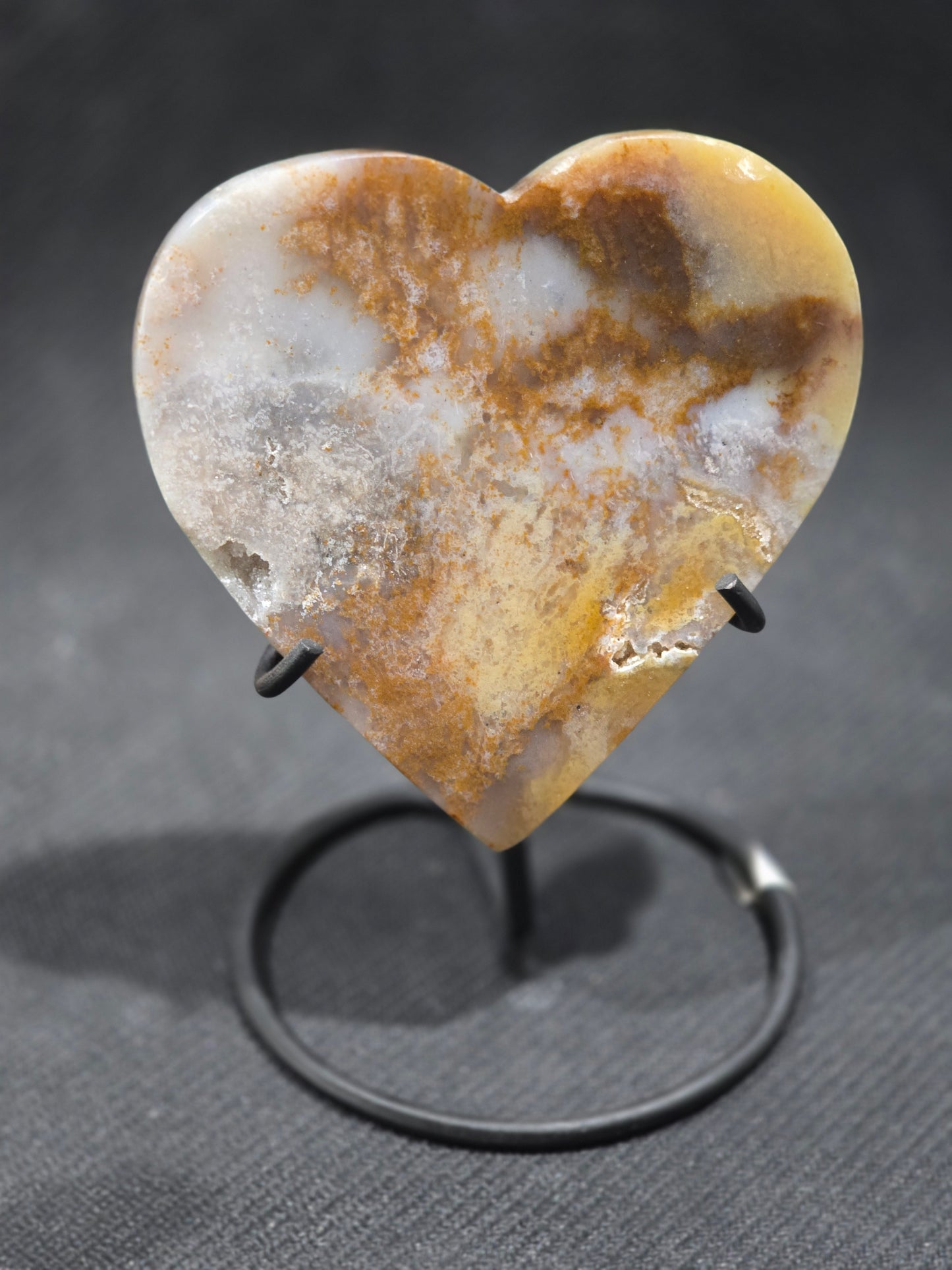 Agate Hearts on stands