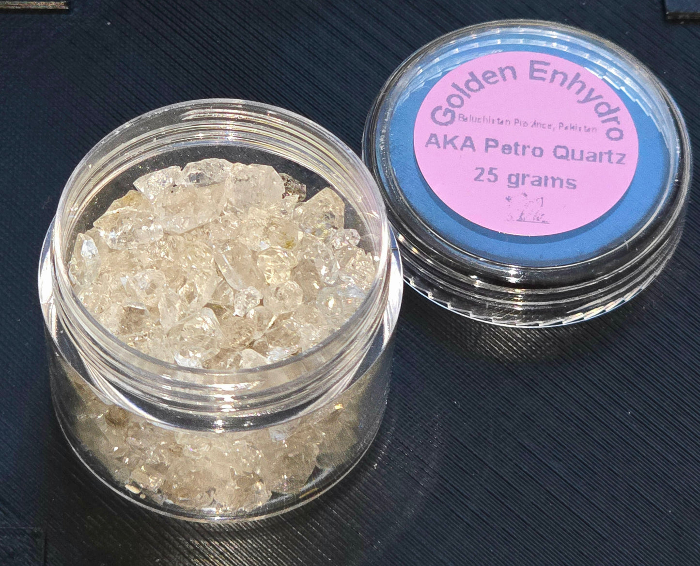 Golden Enhydro "Petroleum Quartz" singles