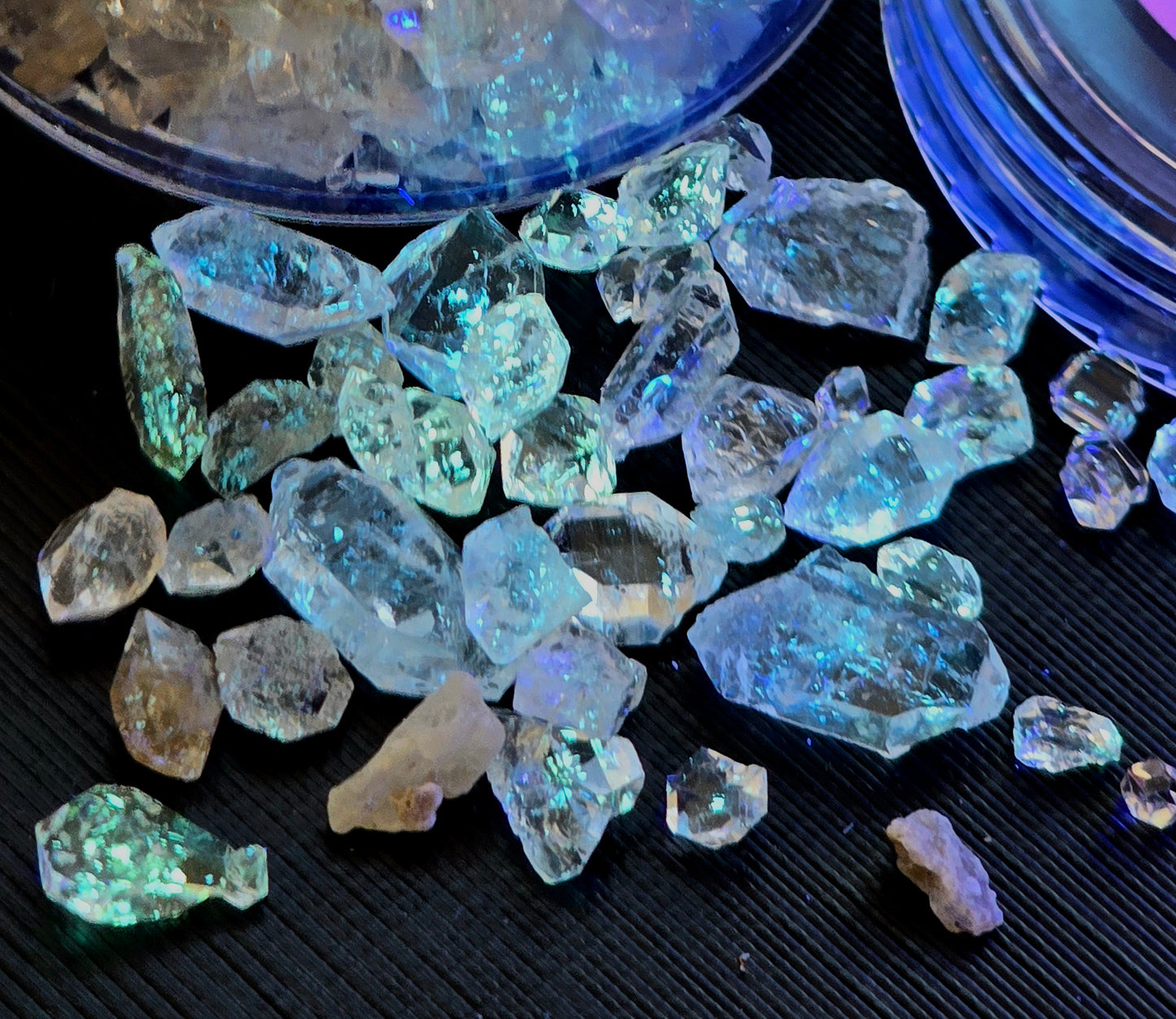 Golden Enhydro "Petroleum Quartz" singles
