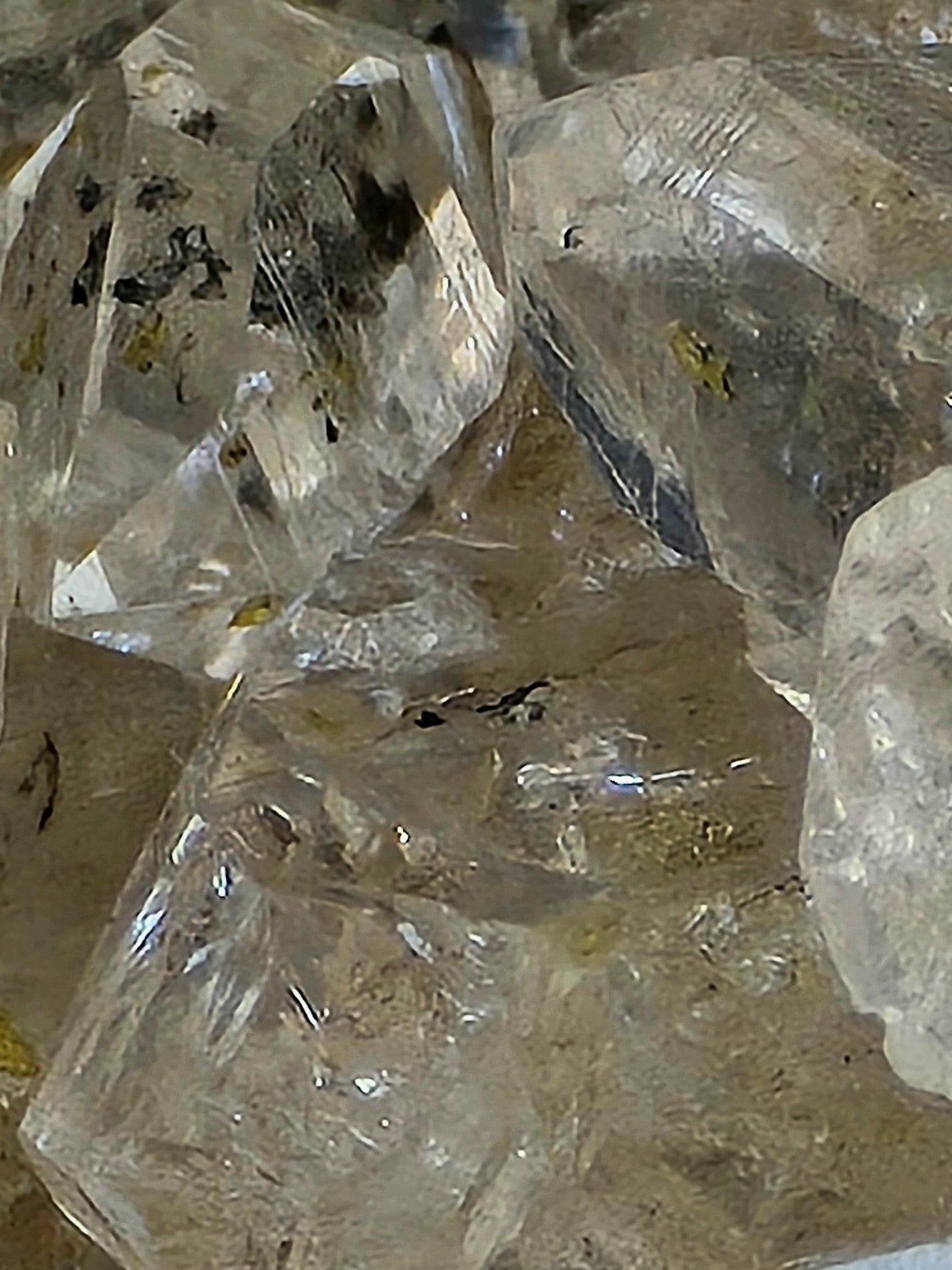 Golden Enhydro "Petroleum Quartz" singles
