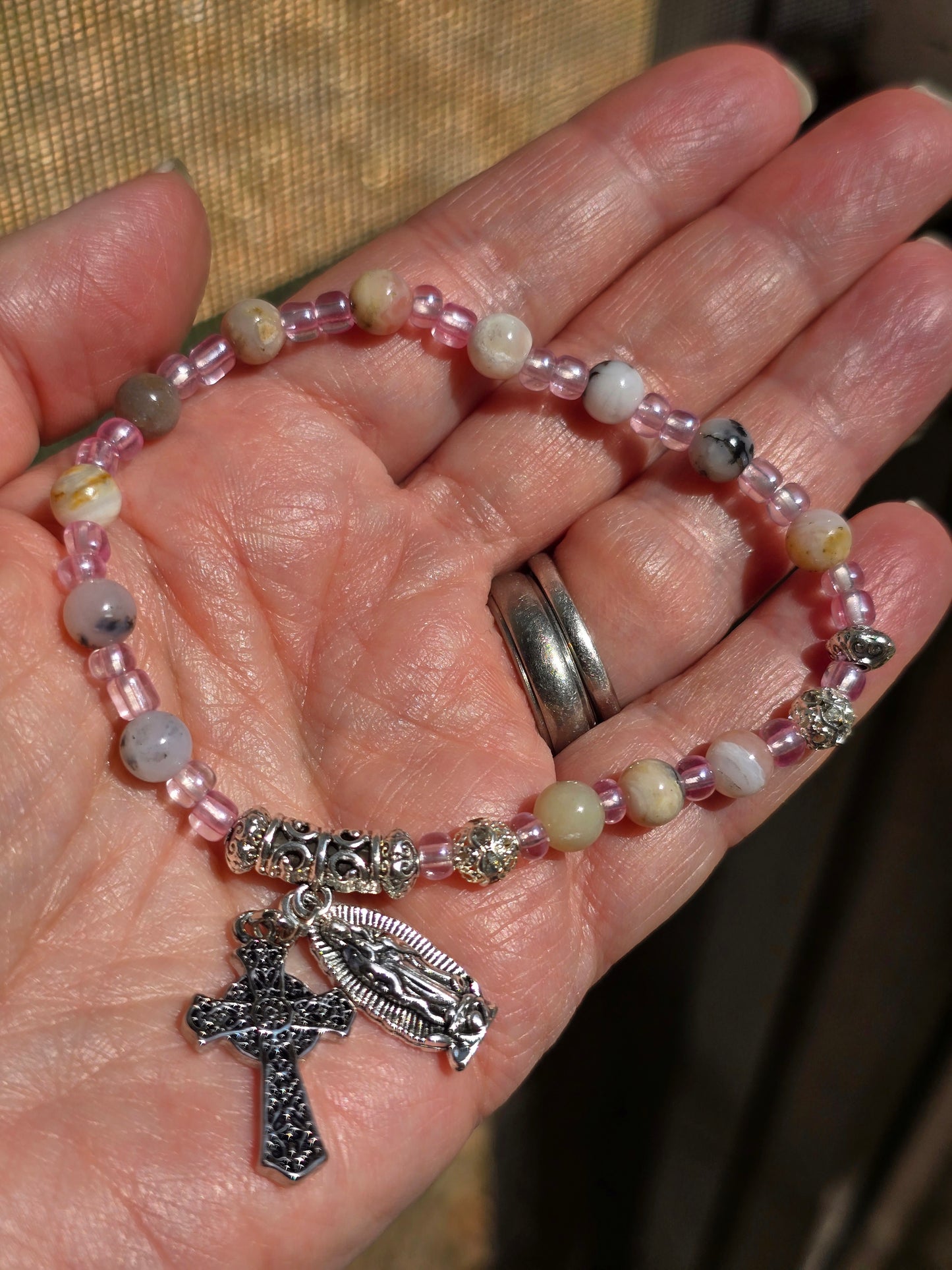 Pink Opal Decade Bracelet 6mm beads