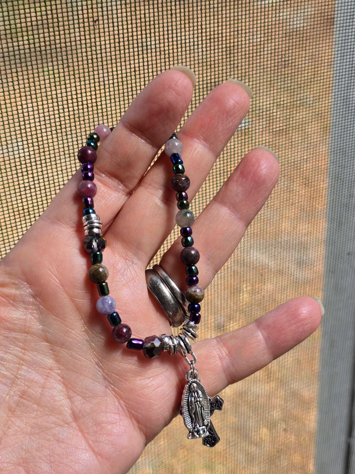 Water Tourmaline Decade Bracelet 6mm Beads