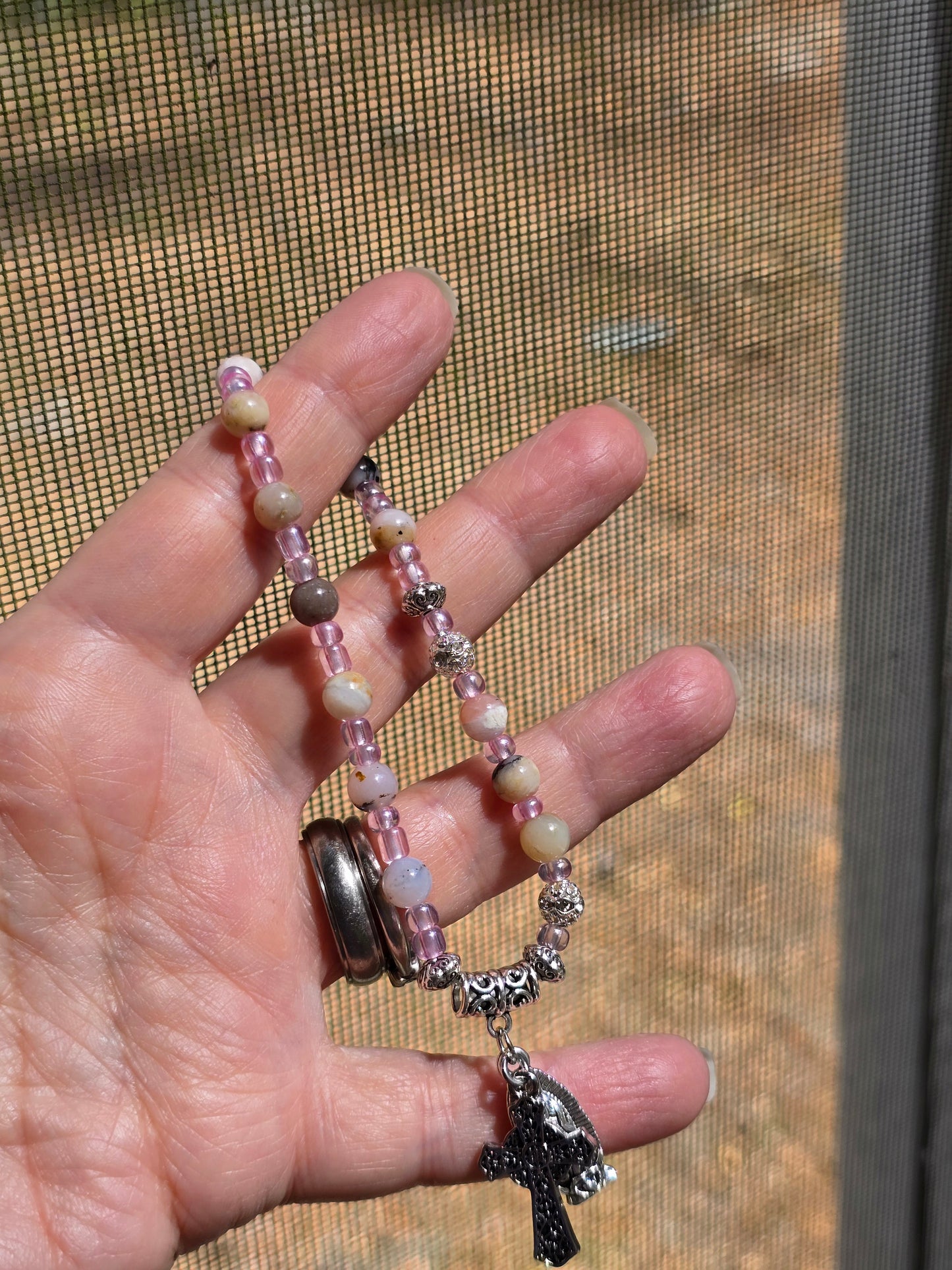 Pink Opal Decade Bracelet 6mm beads