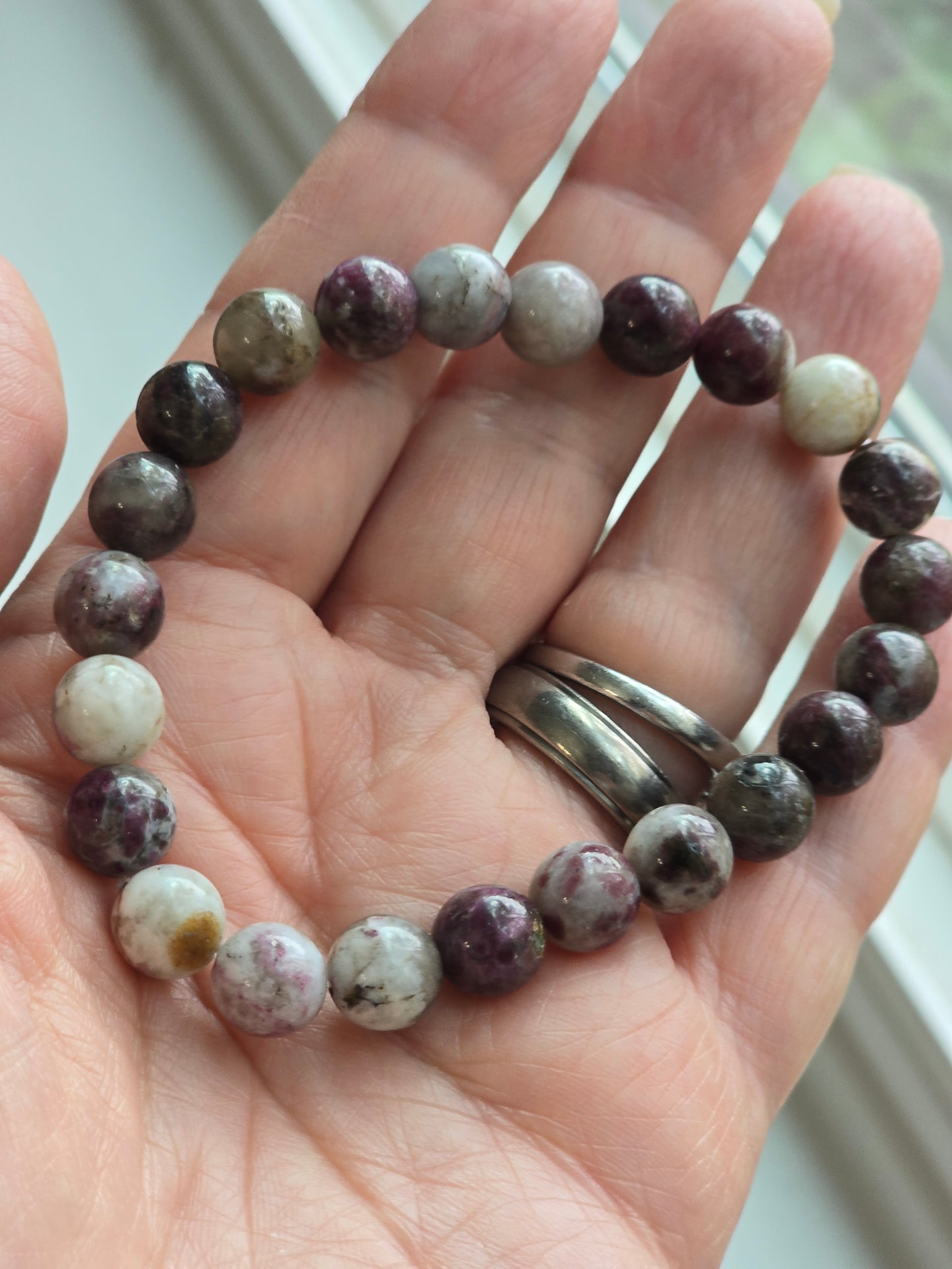 Eudialyte 8mm Beaded Bracelet