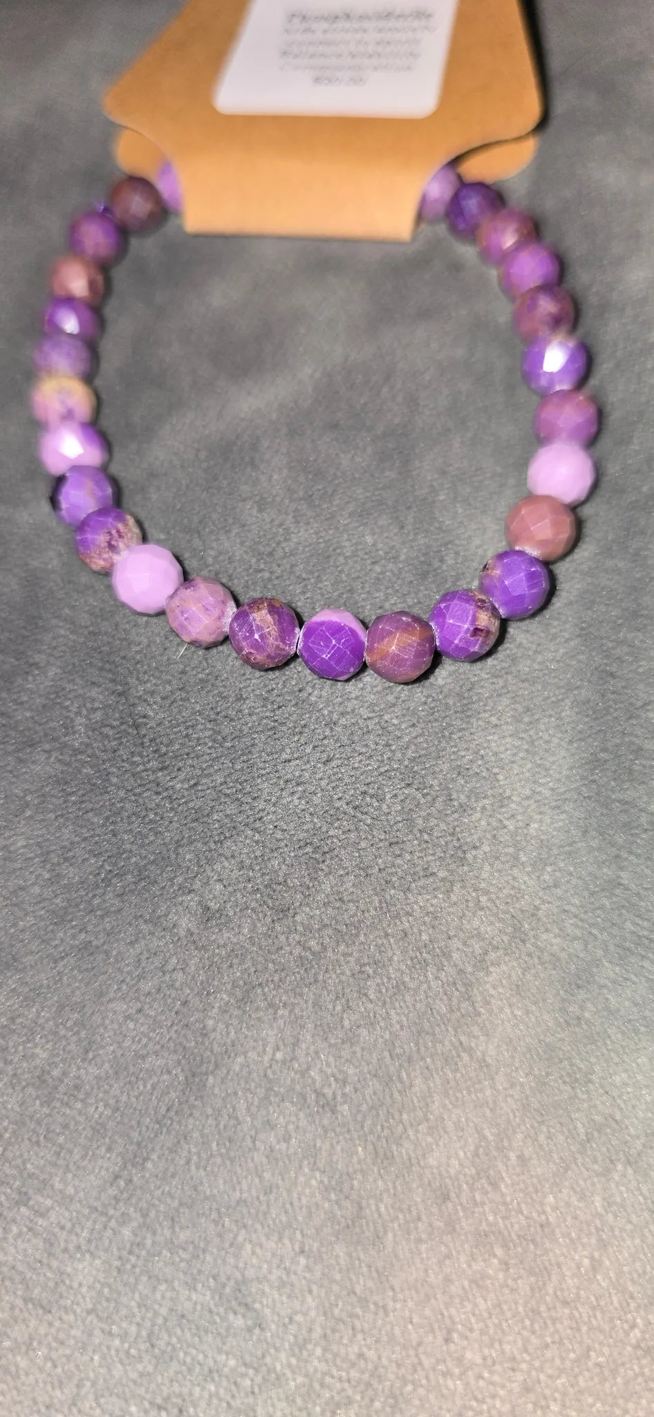 Phosphosiderite 6mm Faceted Beaded Bracelet specimen