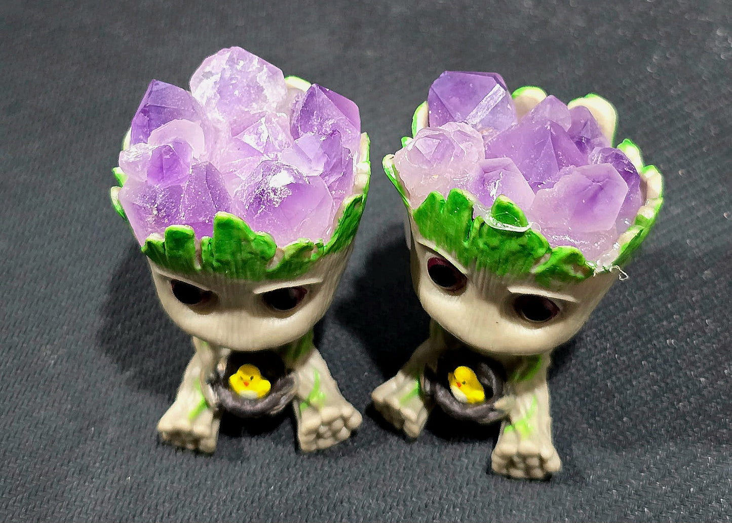 Amethyst Cluster top baby tree character