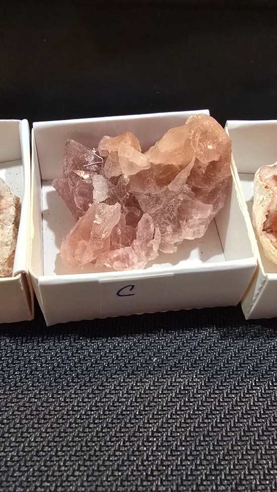Pink Amethyst geode and plates from Argentina