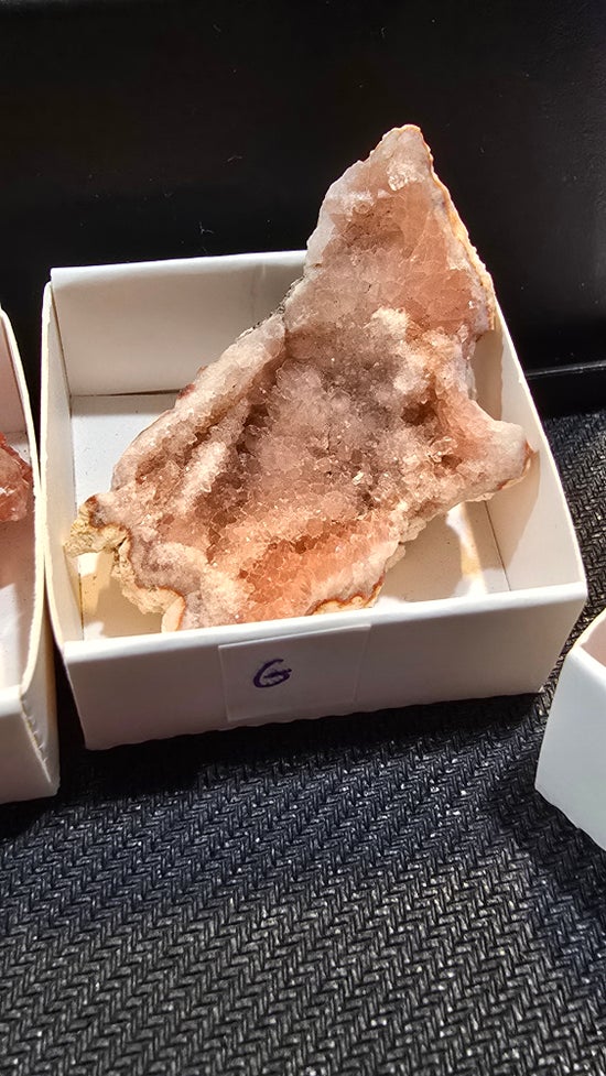 Pink Amethyst geode and plates from Argentina