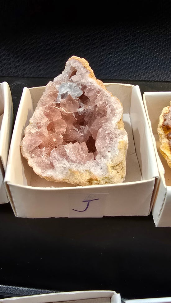 Pink Amethyst geode and plates from Argentina