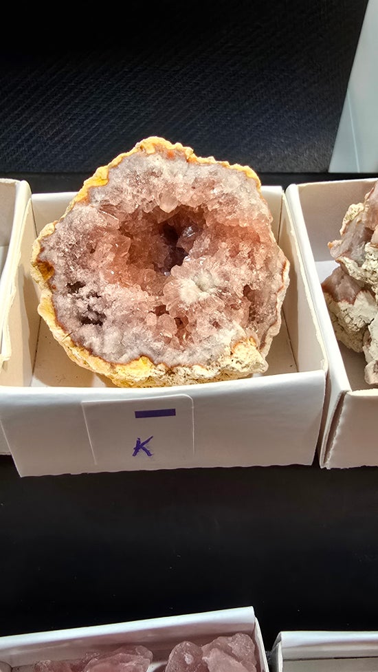 Pink Amethyst geode and plates from Argentina