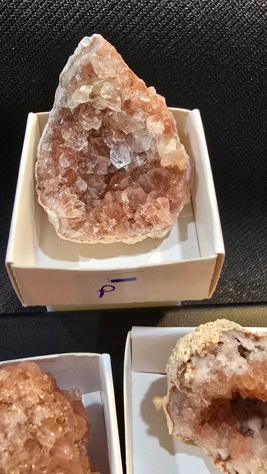 Pink Amethyst geode and plates from Argentina