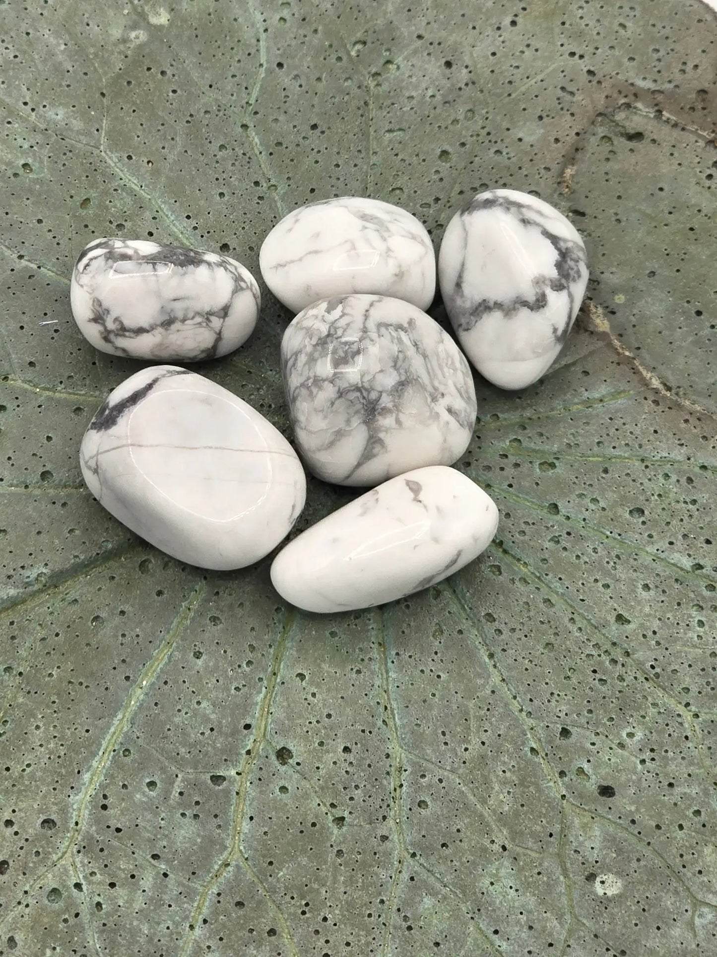 Genuine Howlite Tumble Genuine Howlite tumble stone