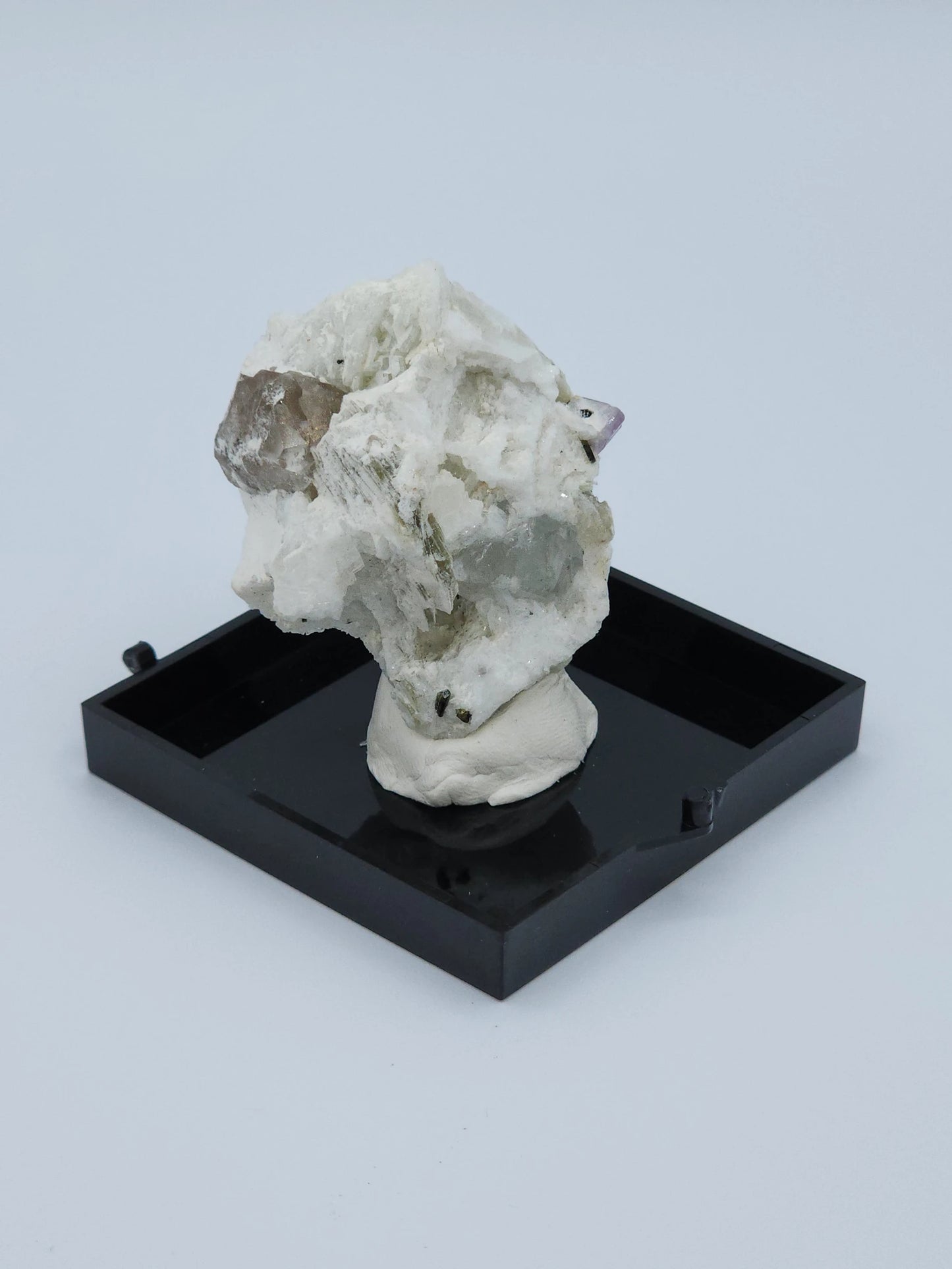 Aquamarine with Quartz, Albite, and Morganite specimen - Genuine Natu