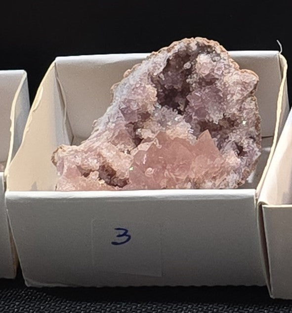 Pink Amethyst geode and plates from Argentina