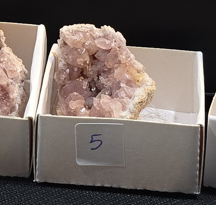 Pink Amethyst geode and plates from Argentina