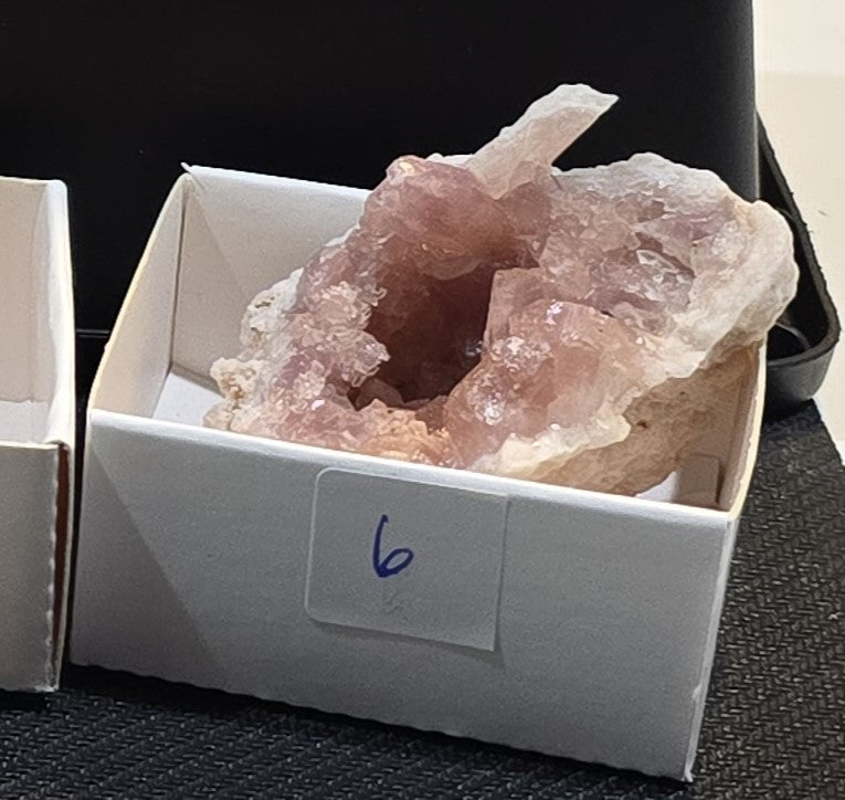 Pink Amethyst geode and plates from Argentina