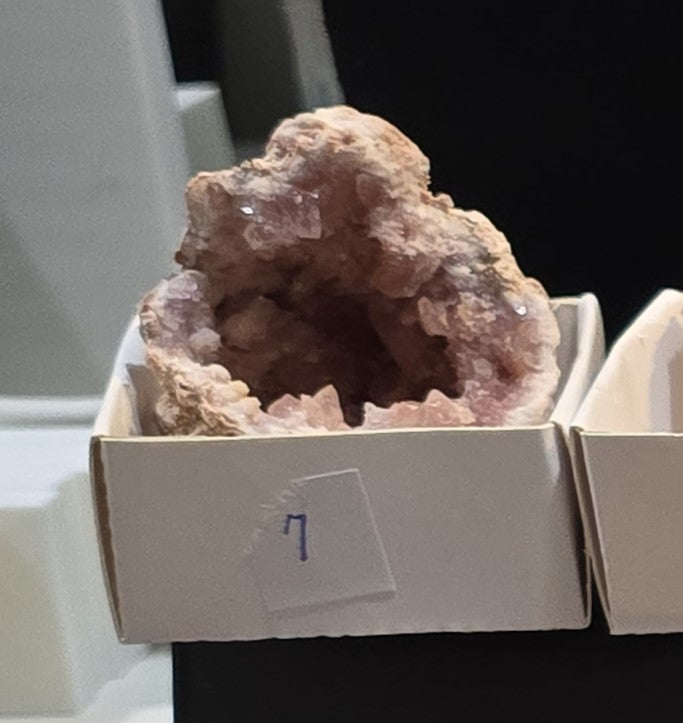 Pink Amethyst geode and plates from Argentina