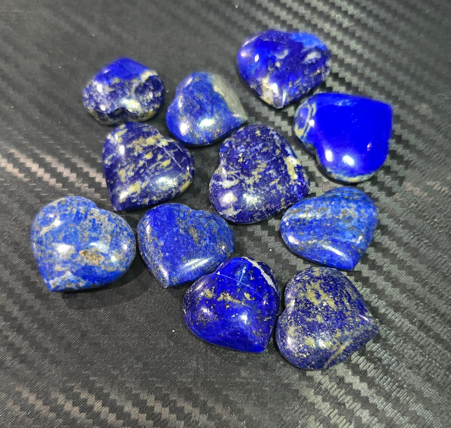 Lapis Lazuli Heart Carvings from Pakistan – Polished Natural Stone