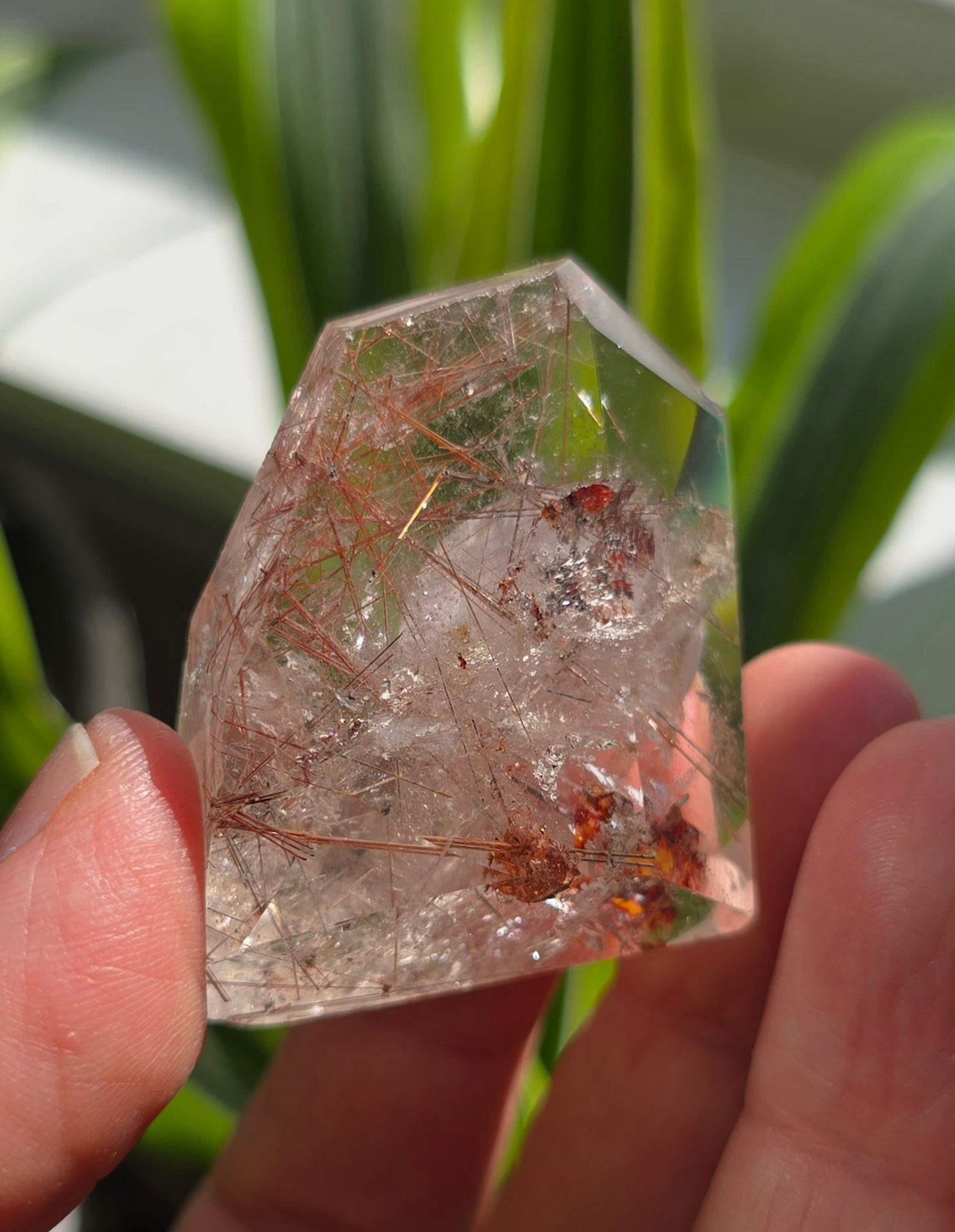 Copper Rutilated Quartz Free‑Form – Polished Natural Rutile Quartz