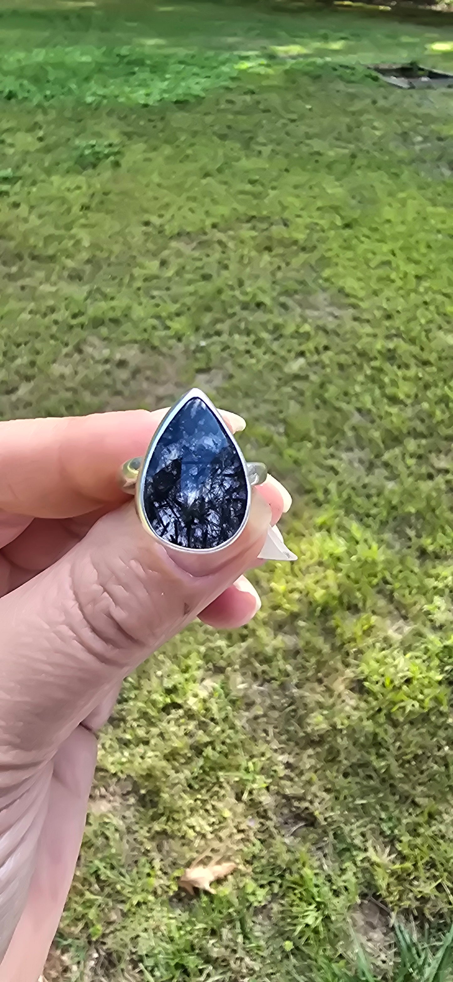 Tourmilated Quartz Adjustable ring