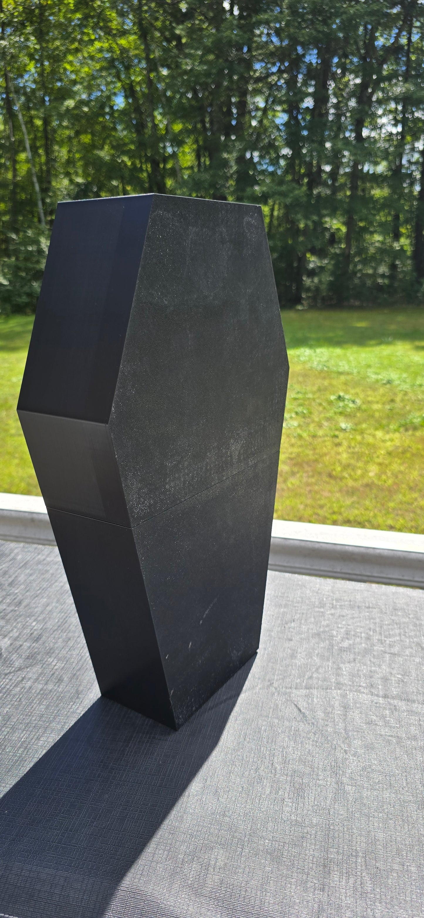3D printed coffin shaped shelf