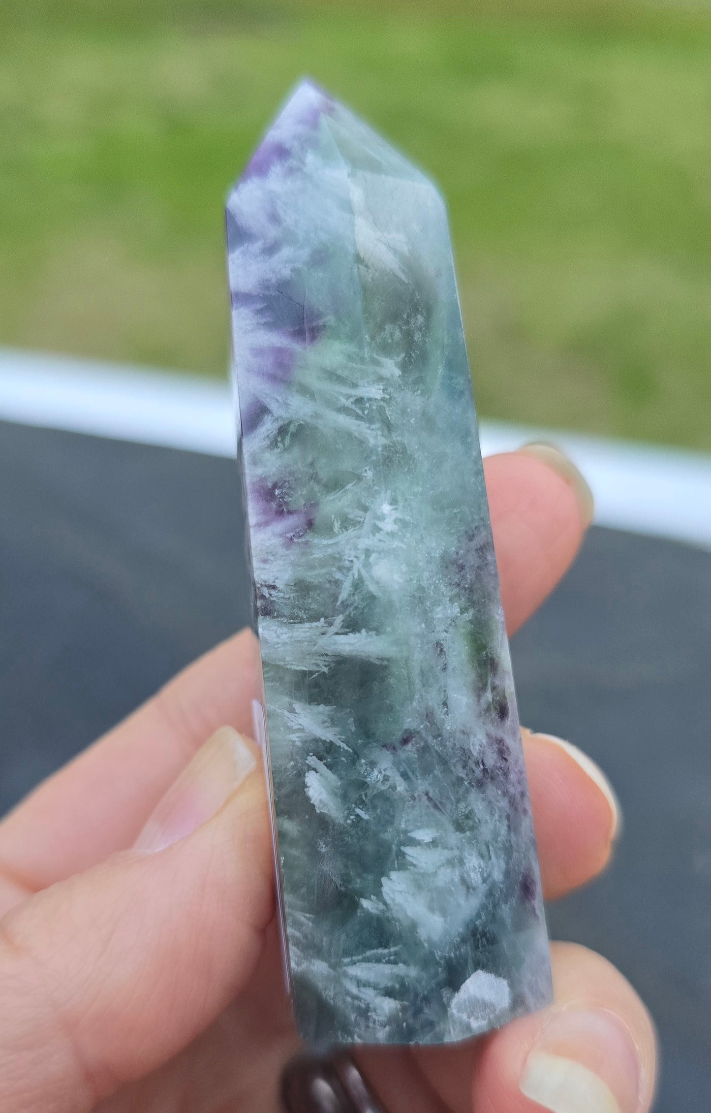 Feathered Fluorite Towers – Polished Natural Stone