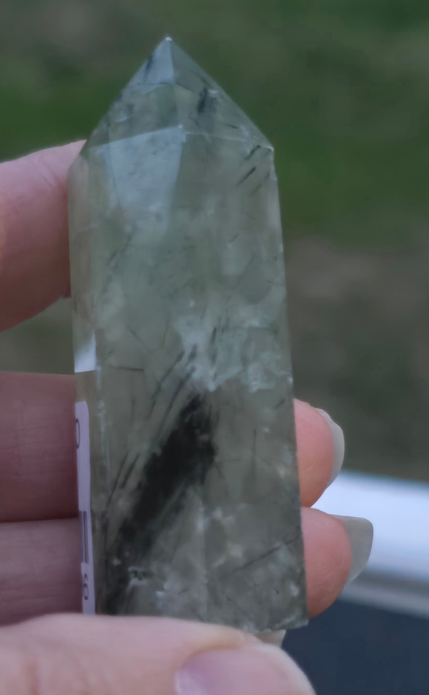 Prehnite with Epidote Towers – Polished Natural Stone