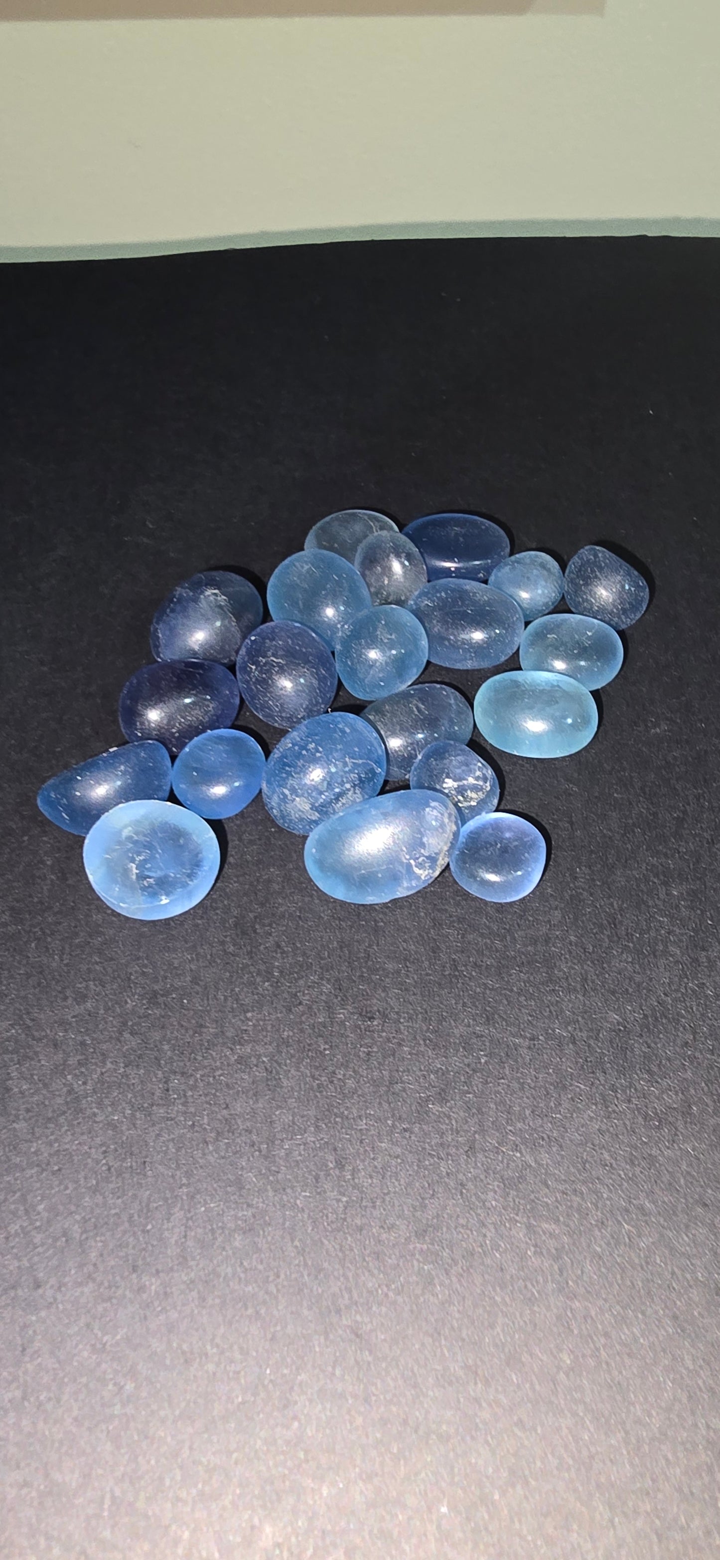Blue fluorite Tumbles