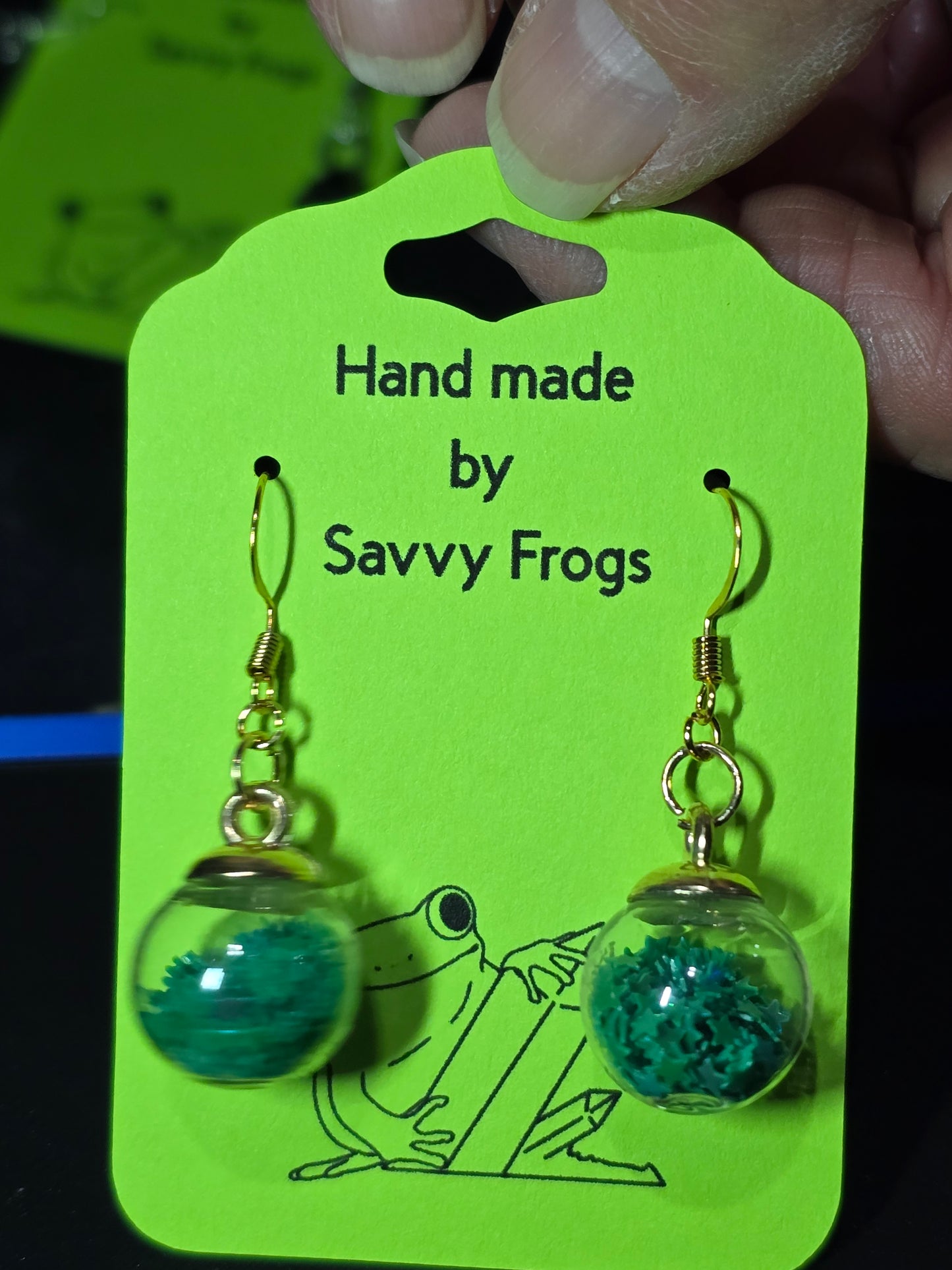 Hand made crafted holiday earrings