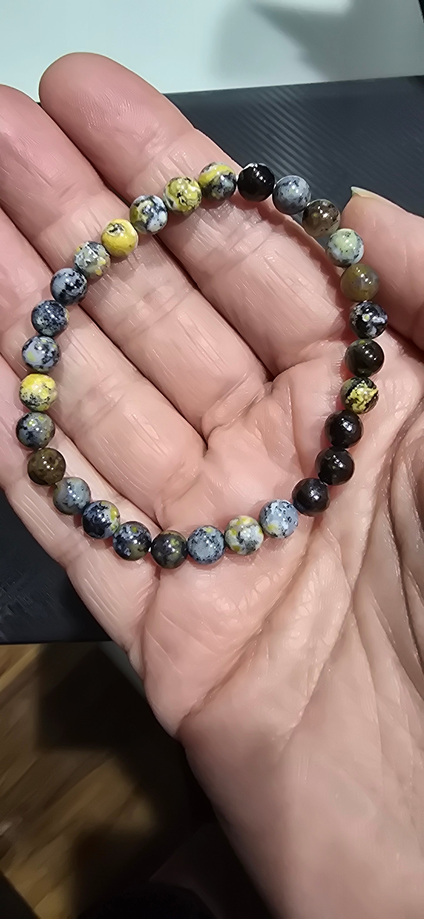 Aura coated Selenite 8mm Bracelet