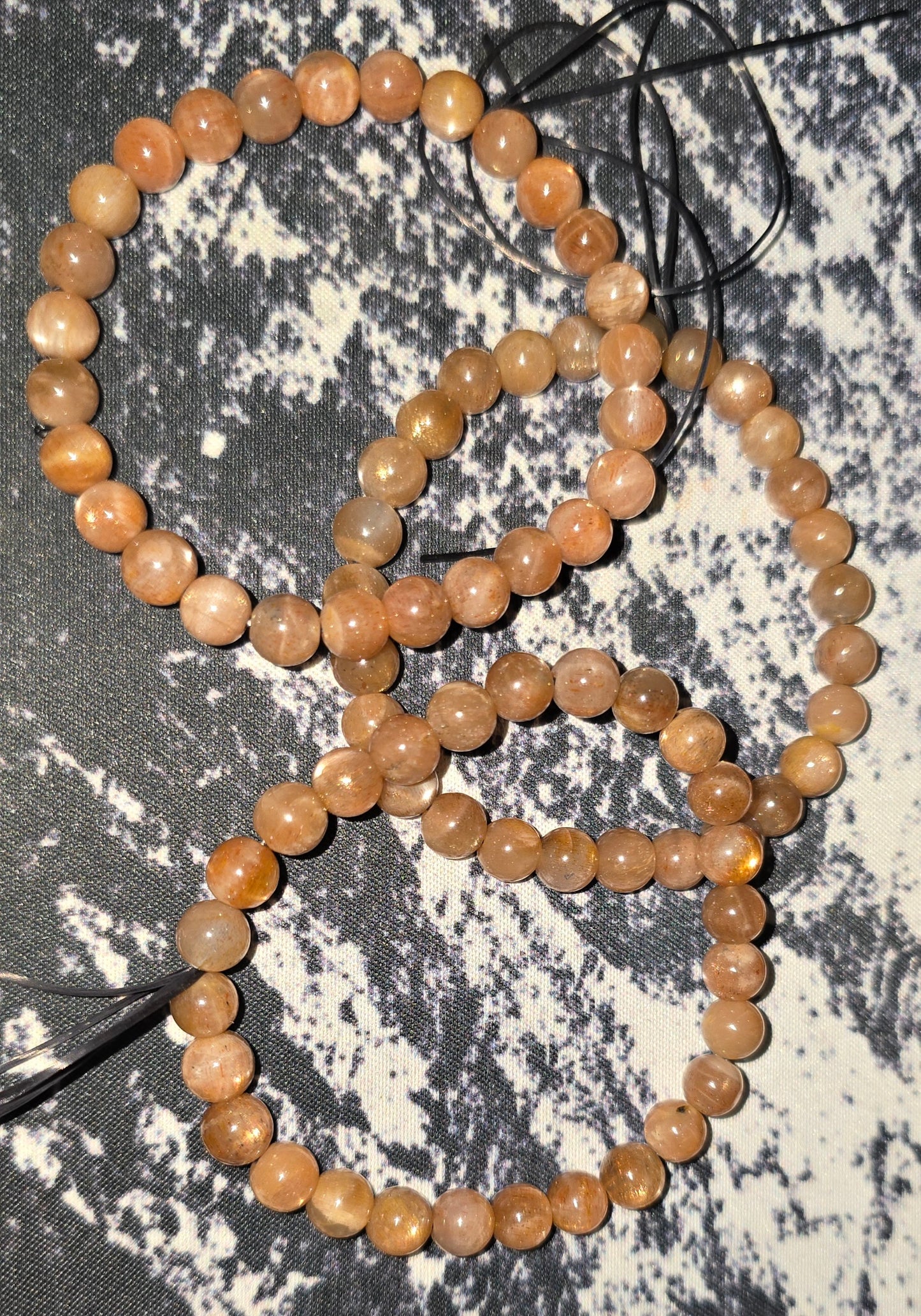 Black Moonstone 6mm Beaded Bracelets – Natural Stone Jewelry