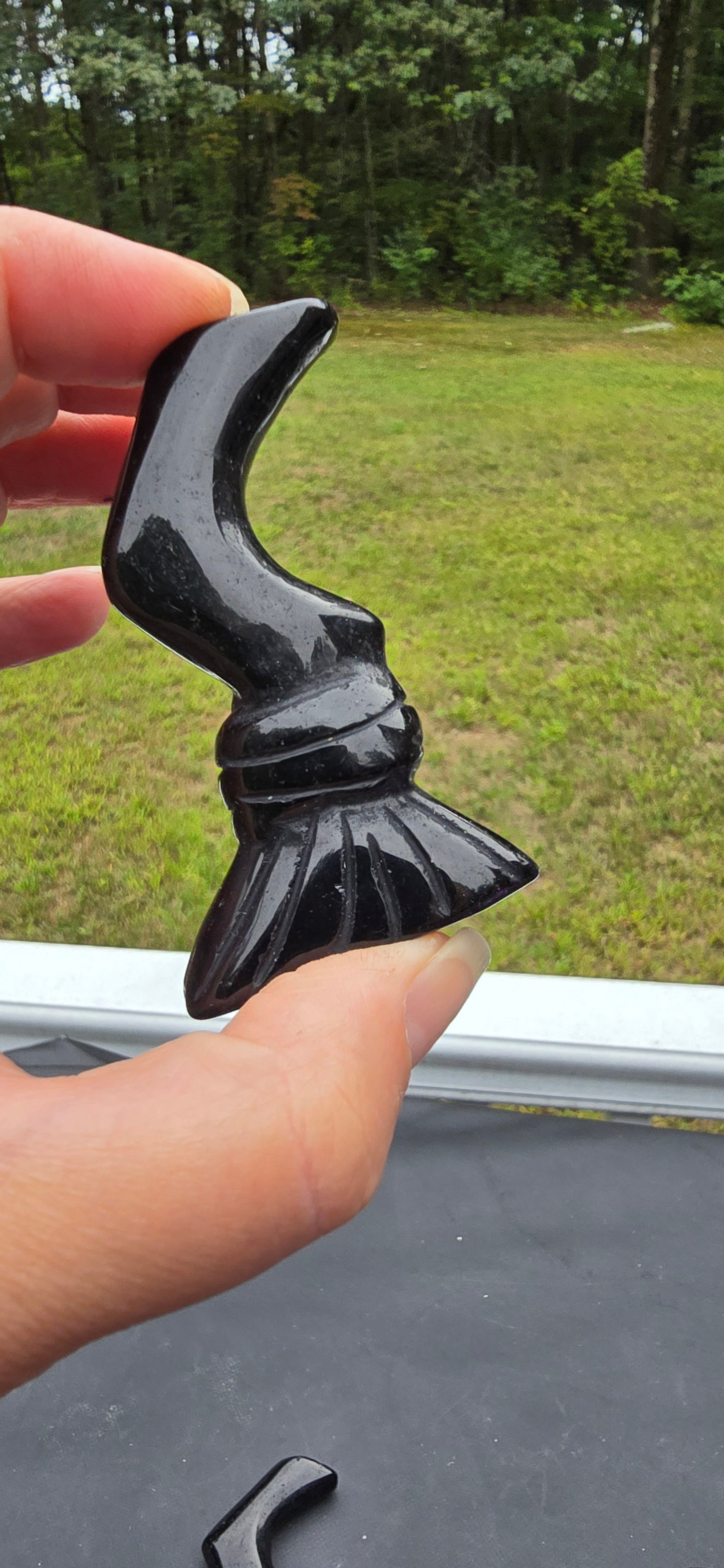Obsidian Broomstick Carvings