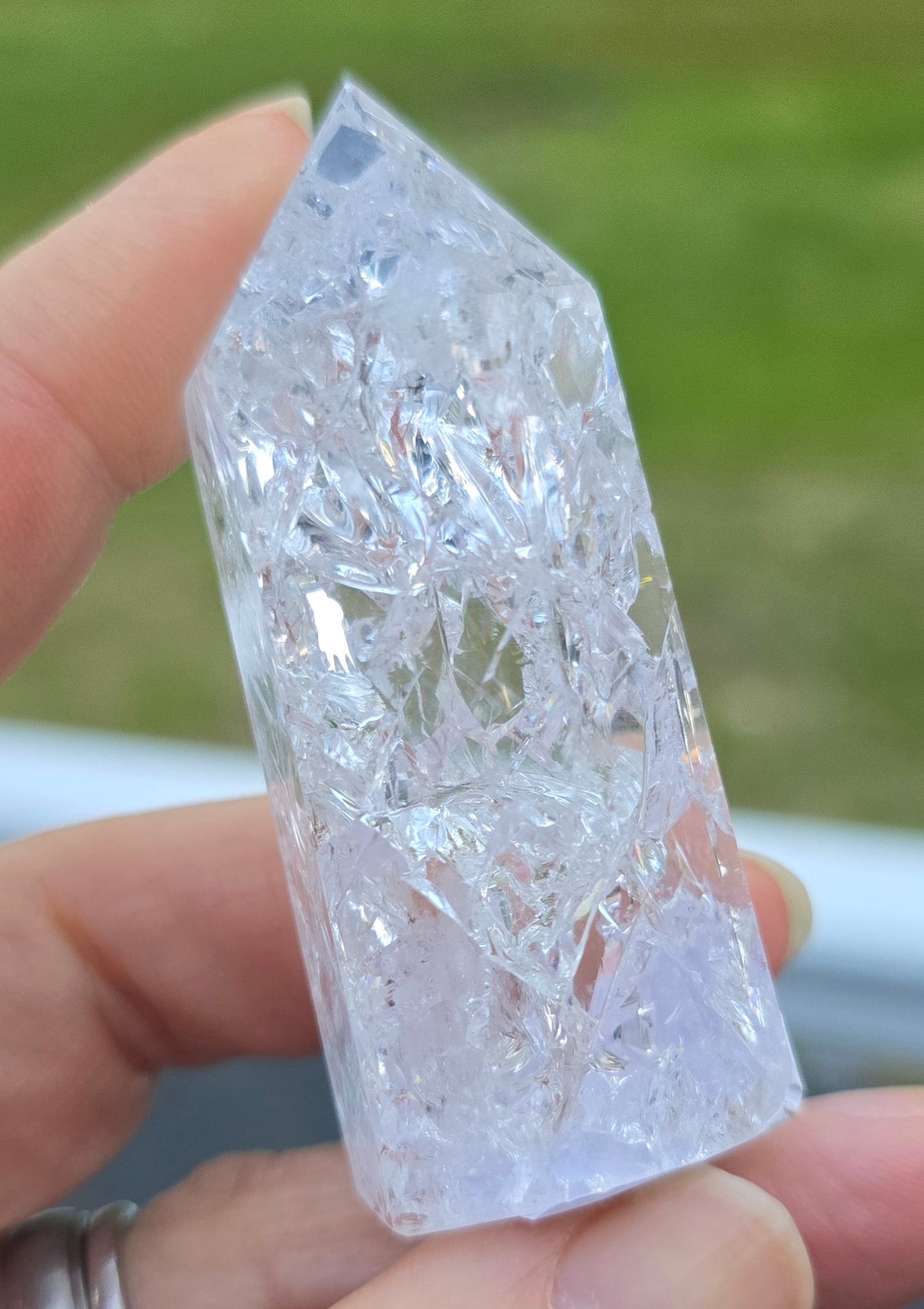 Crackle Quartz Towers – Treated Quartz Crystal