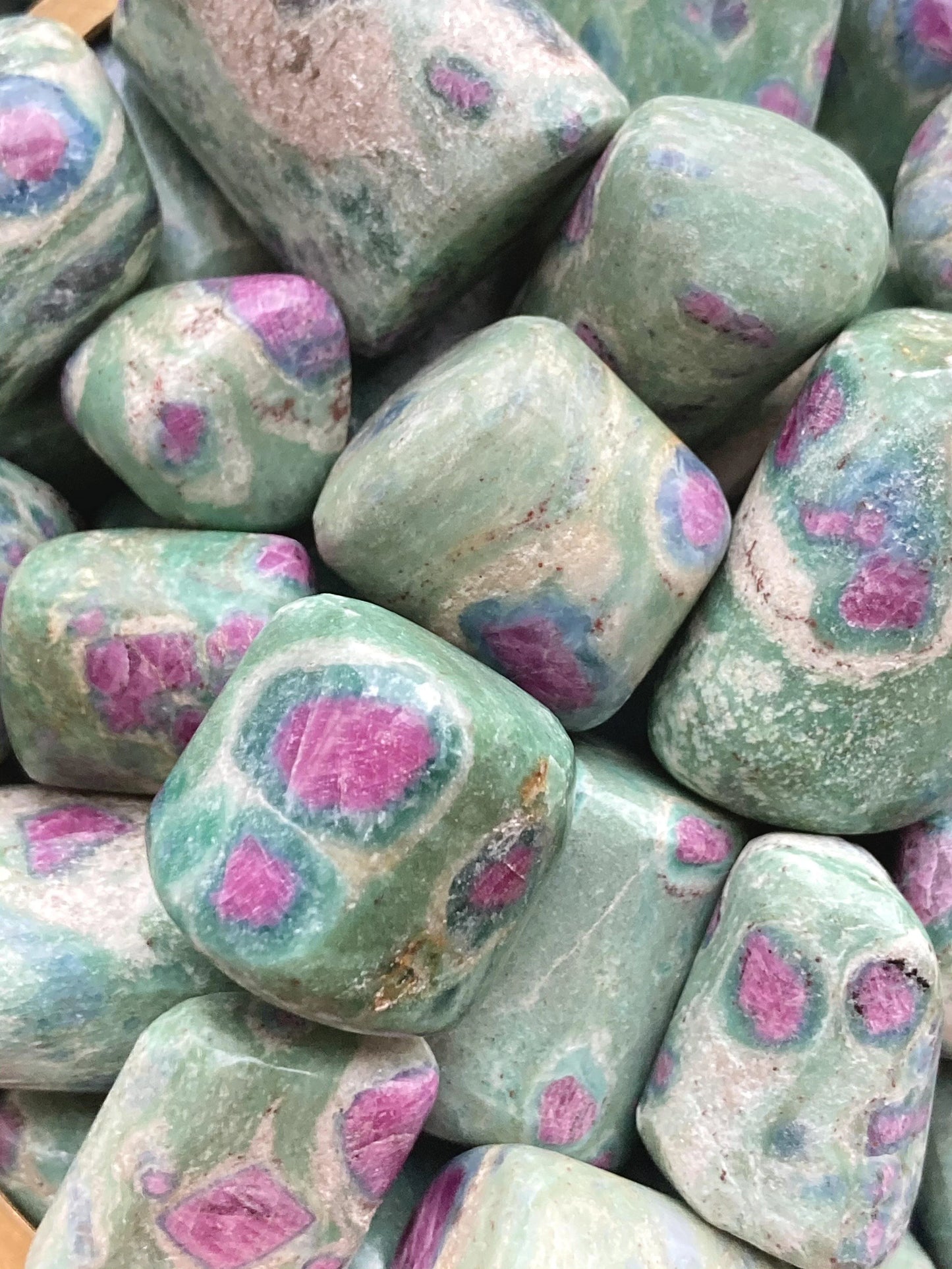 Ruby Fuchsite Tumbles - Genuine Polished Stones