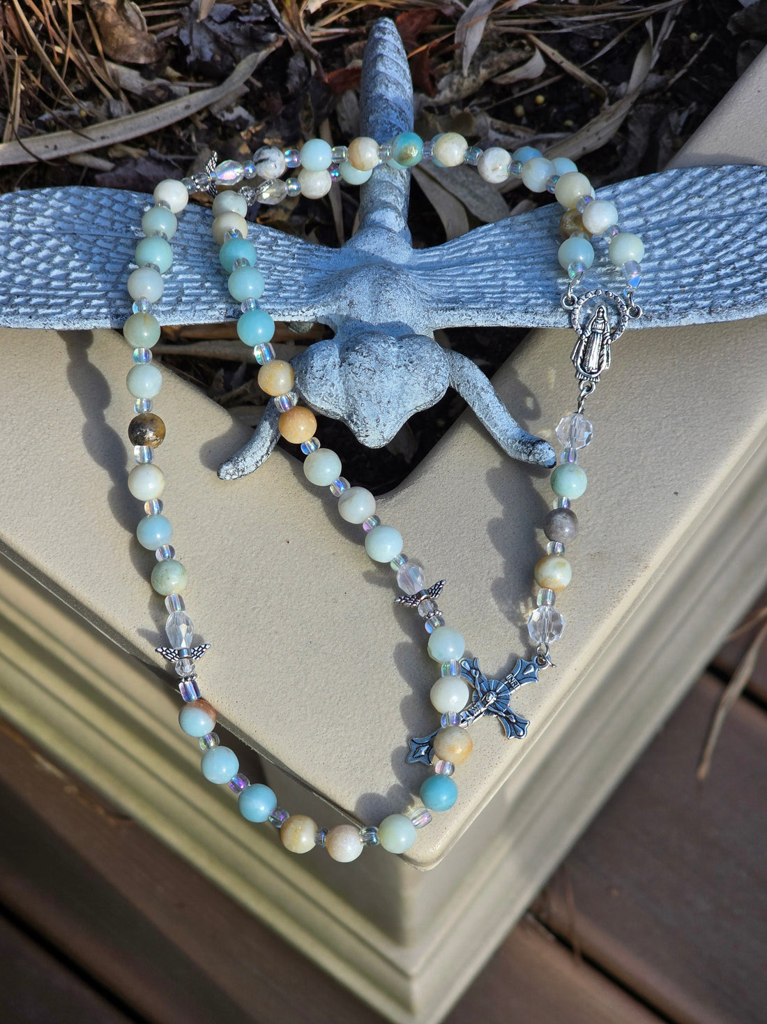  Rosary Beads made of Caribbean Calcite Beads
