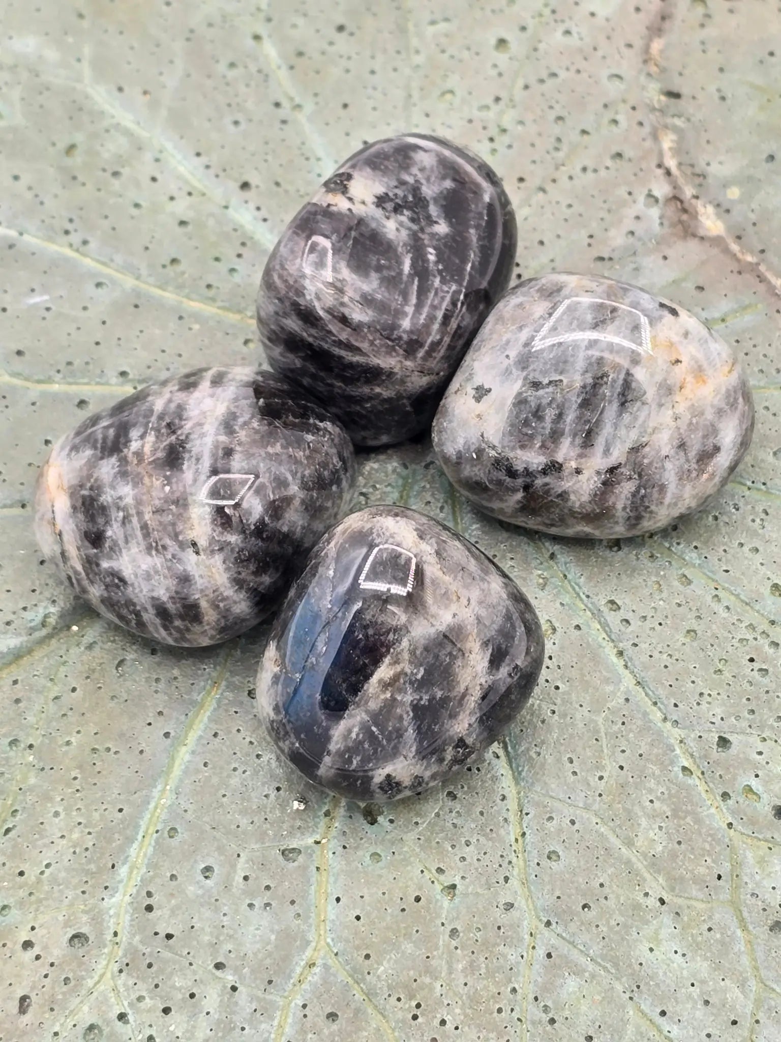 Anorthosite tumble stone