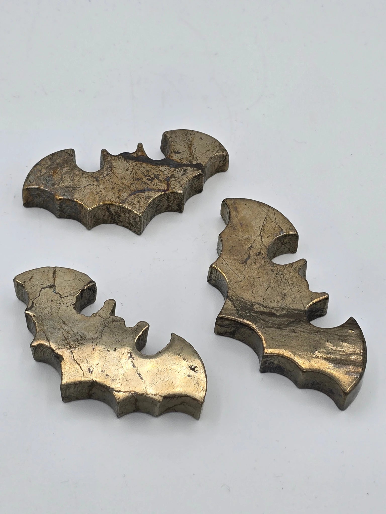 Pyrite Bat carving