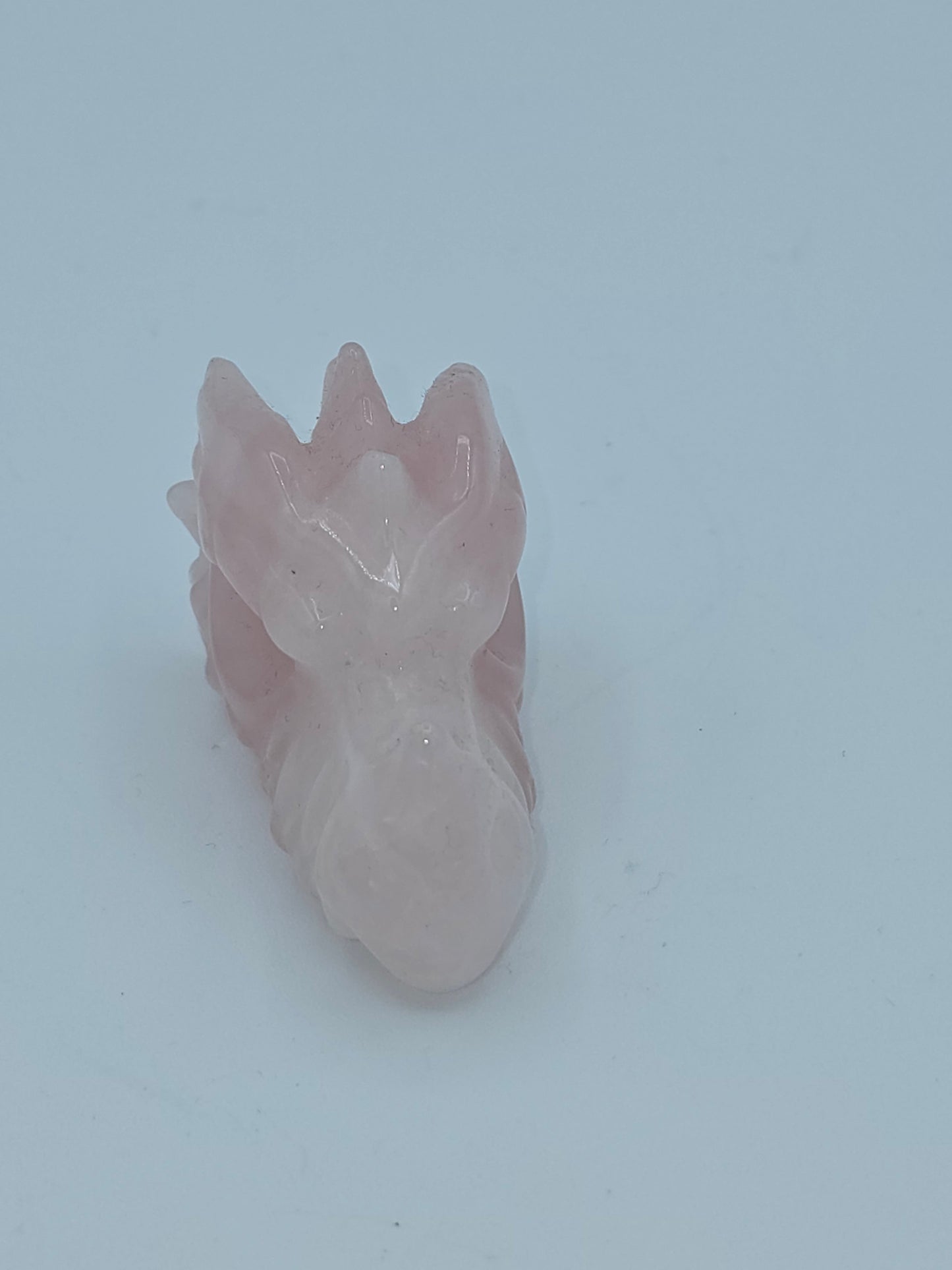 Rose Quartz Dragon skull