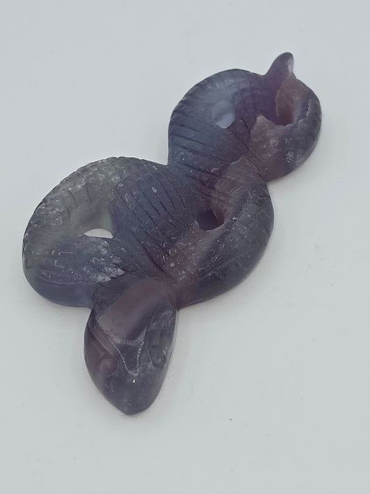 Fluorite Snake Carving